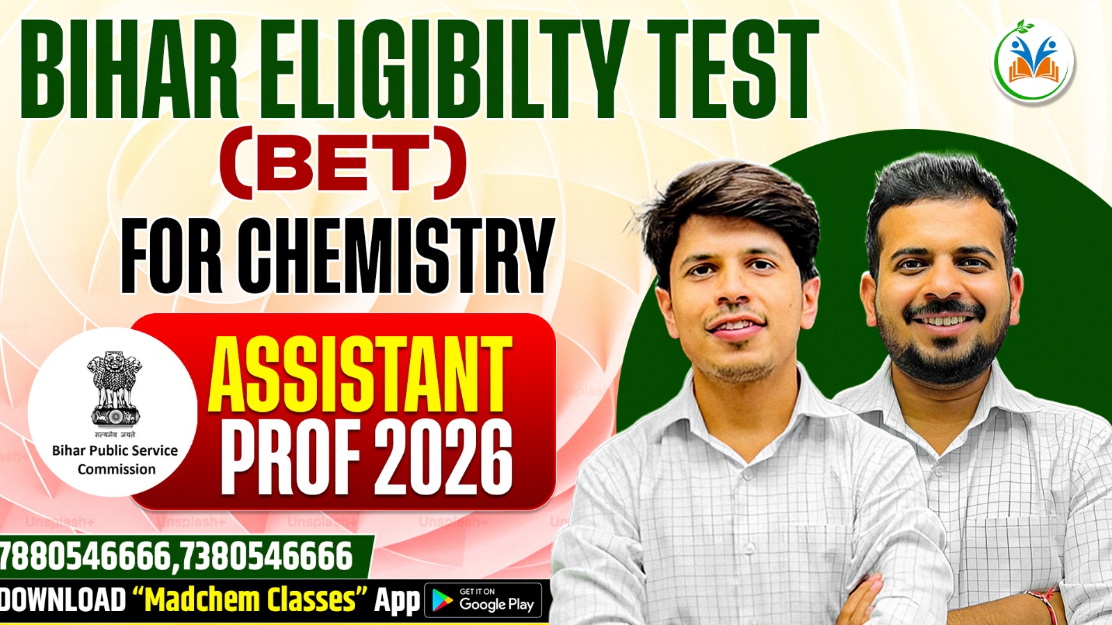 Bihar Eligibility Test (BET) 2026 Chemistry Assistant Professor Course
