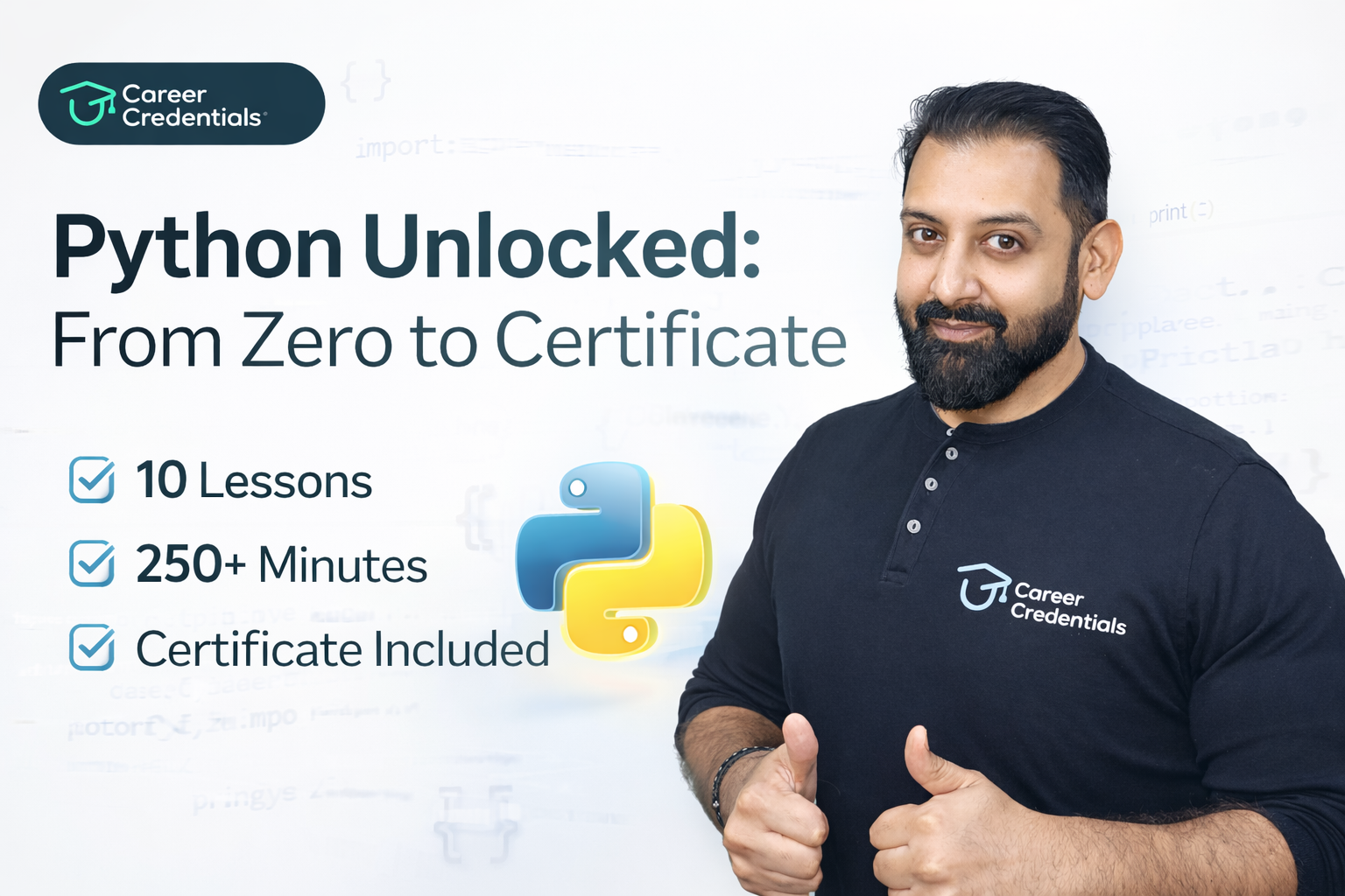 Python Unlocked: From Zero to Your First Certificate