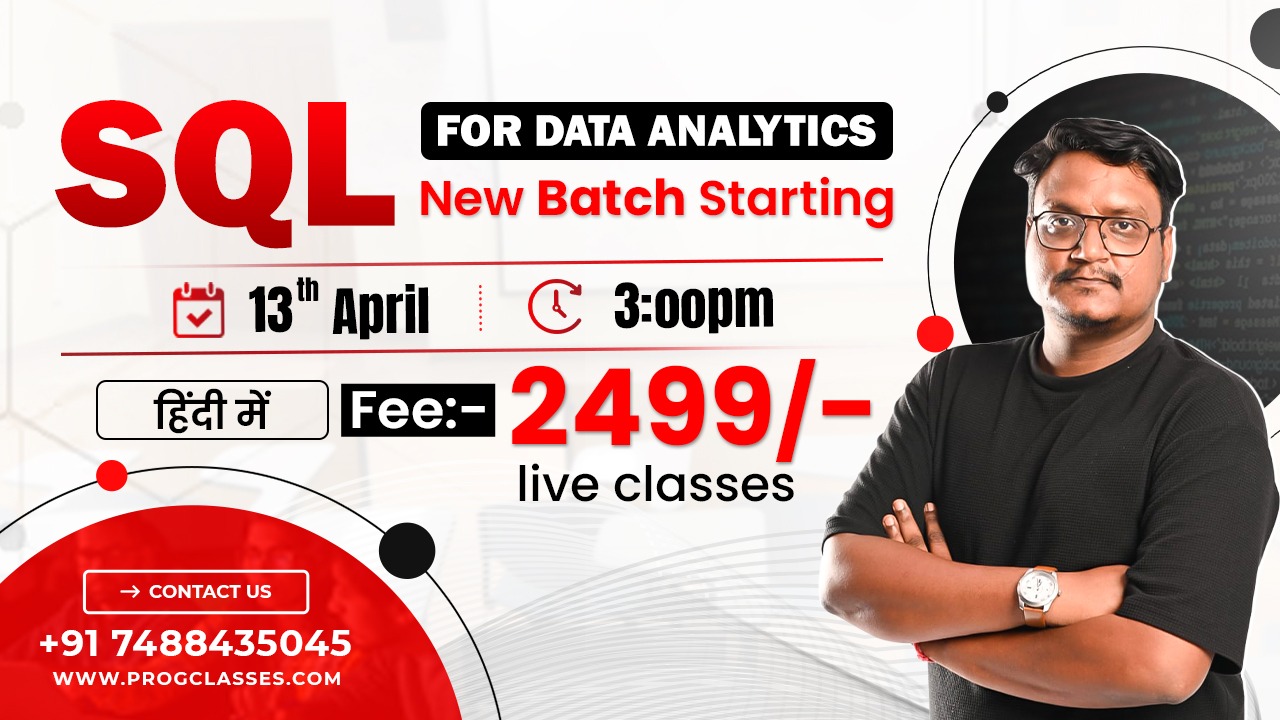 SQL-for Data Analysis Live Classes(13-04-2026)