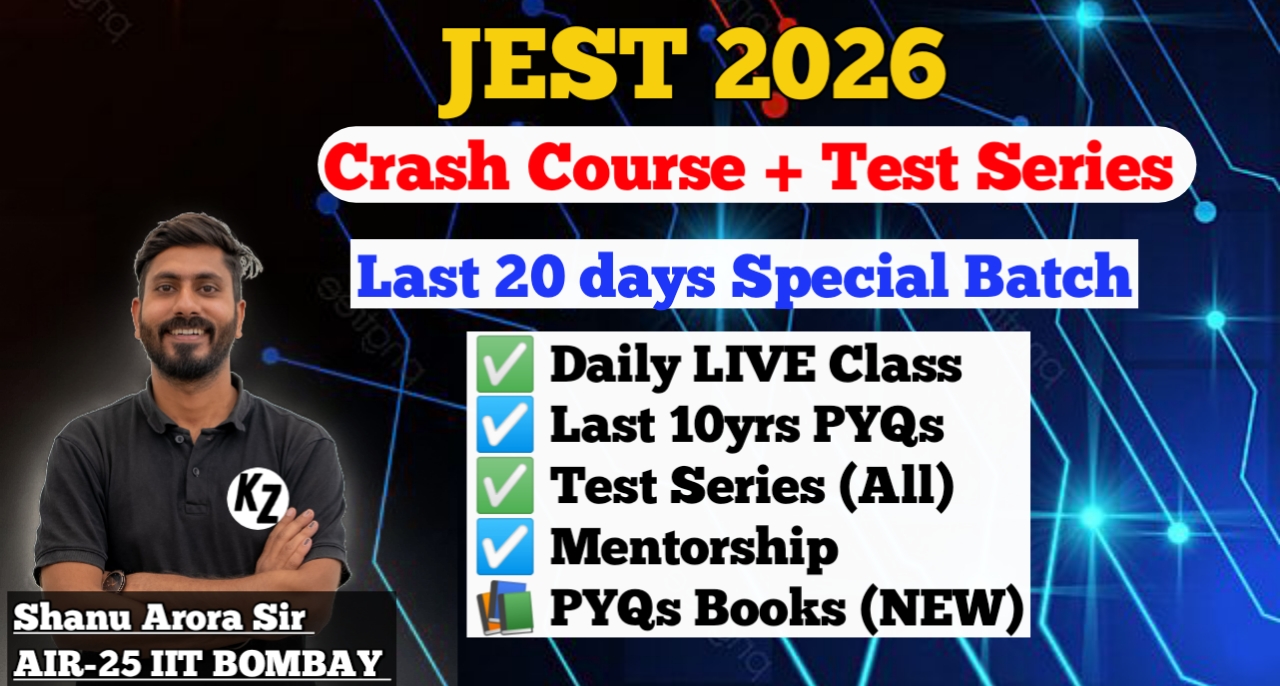 JEST 2026 : Crash Course + Test Series