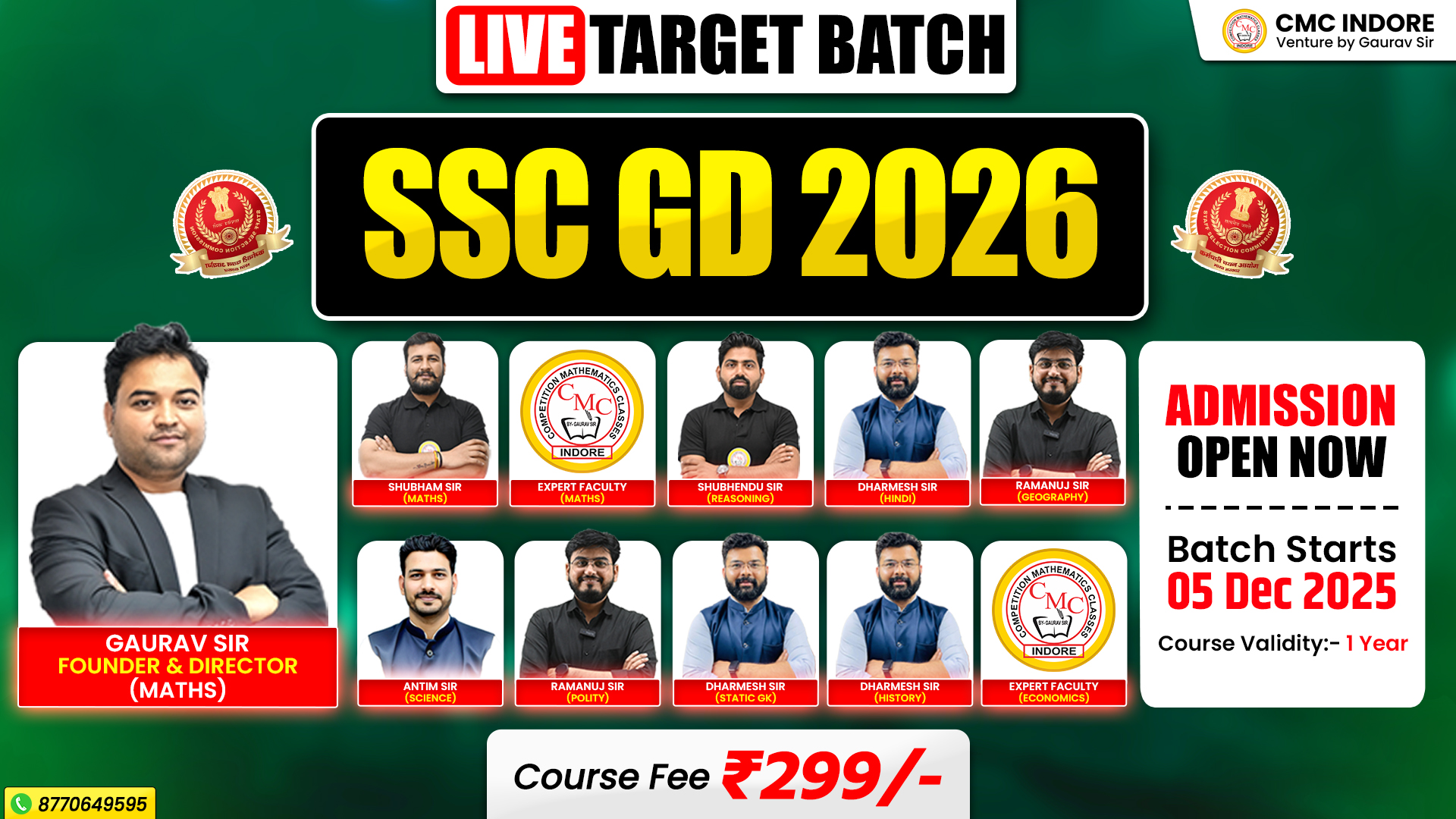 SSC GD Live Target Batch 