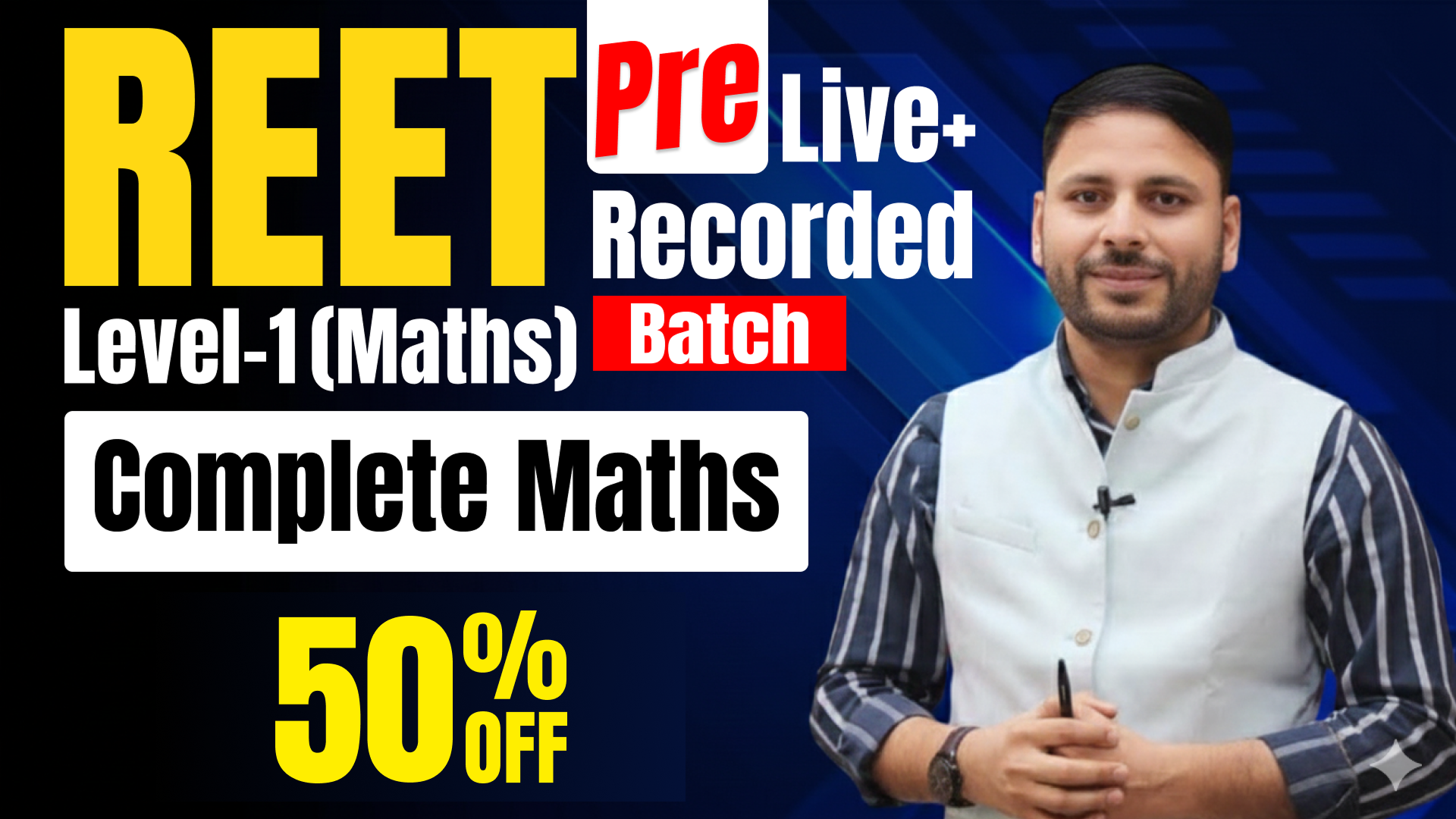 REET Pre Level 1 Maths Complete Live + Recorded Batch