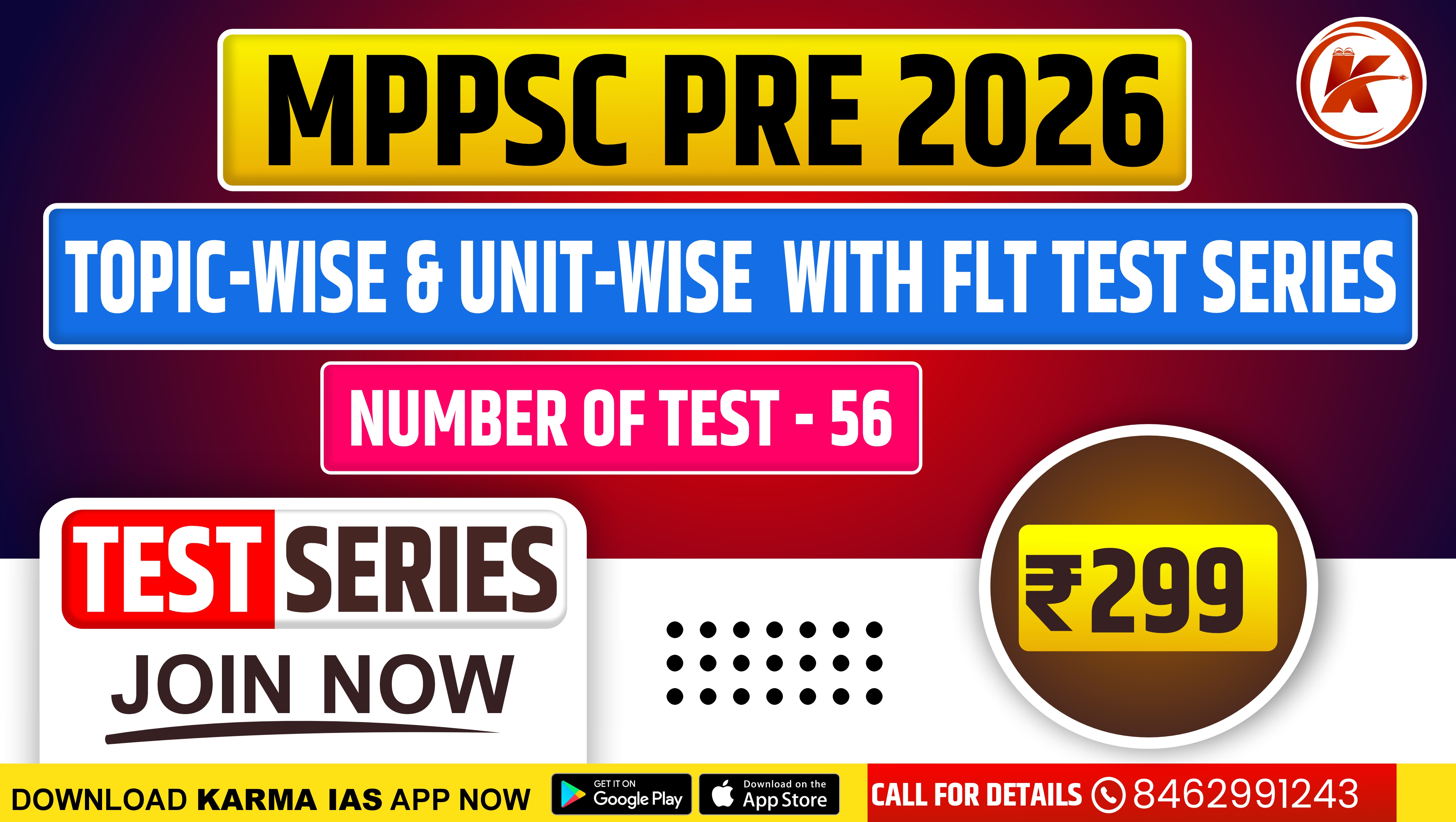 MPPSC Pre 2026 Topic-wise & Unit-wise With FLT Test Series