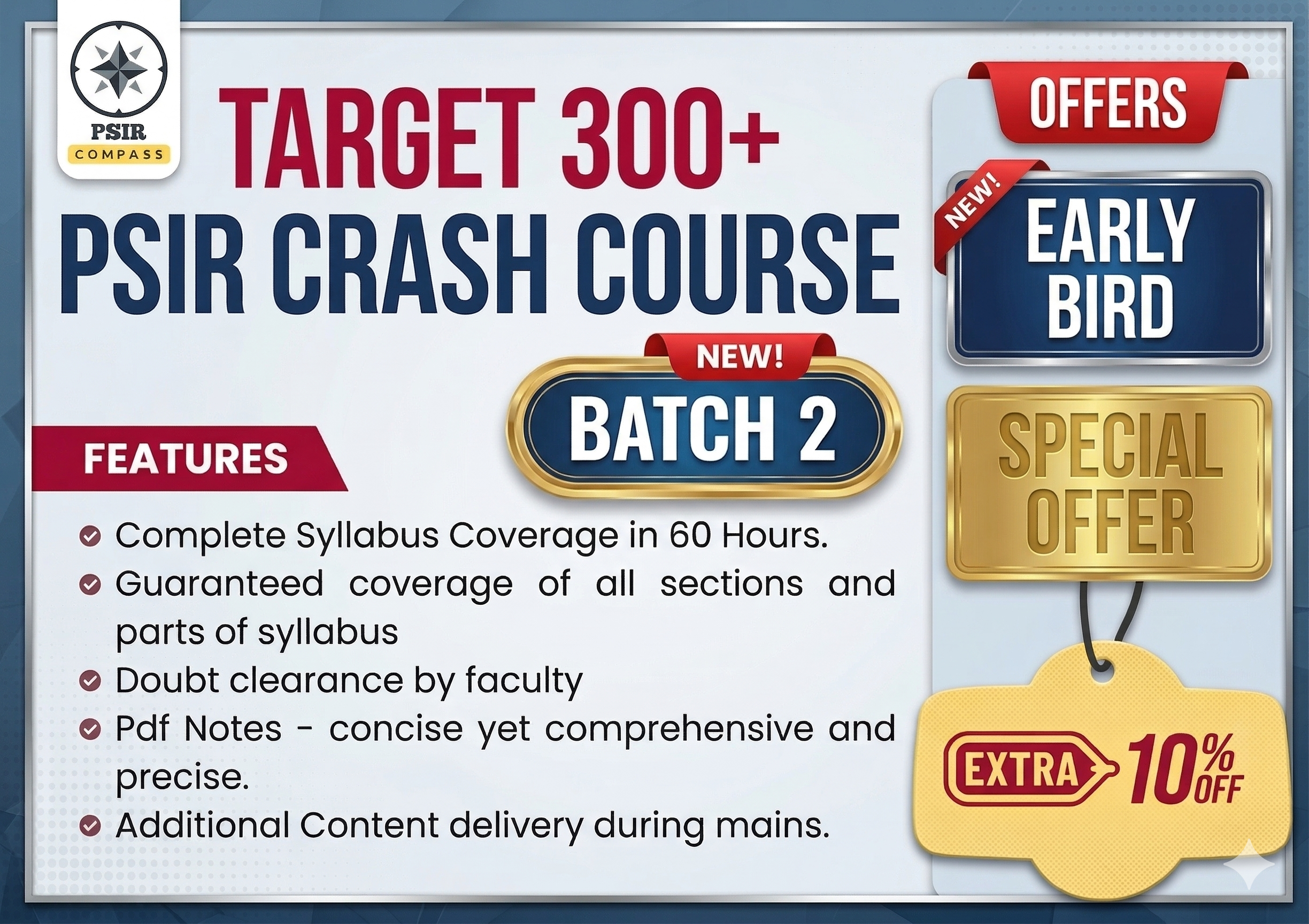 PSIR Crash Course Batch 2 (Mains 2026)