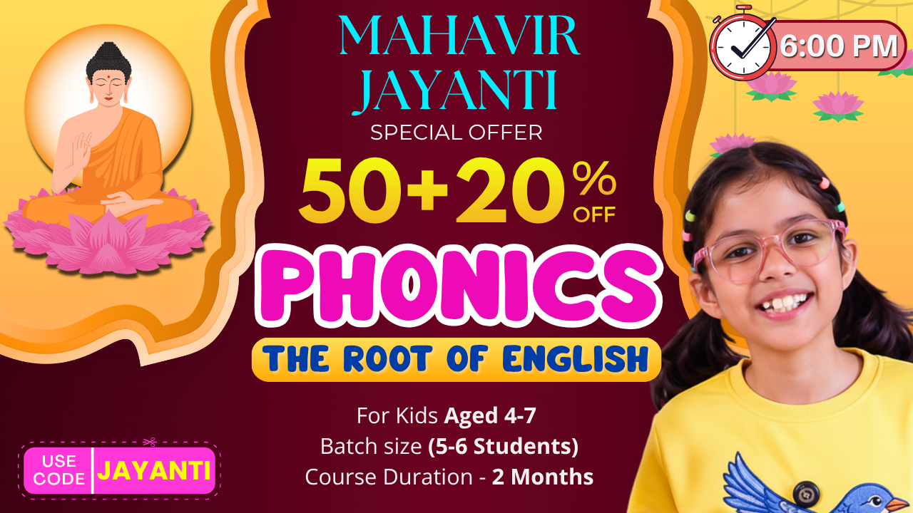 2-Month Phonetics Course on Zoom (P10 = 4-7 Year)