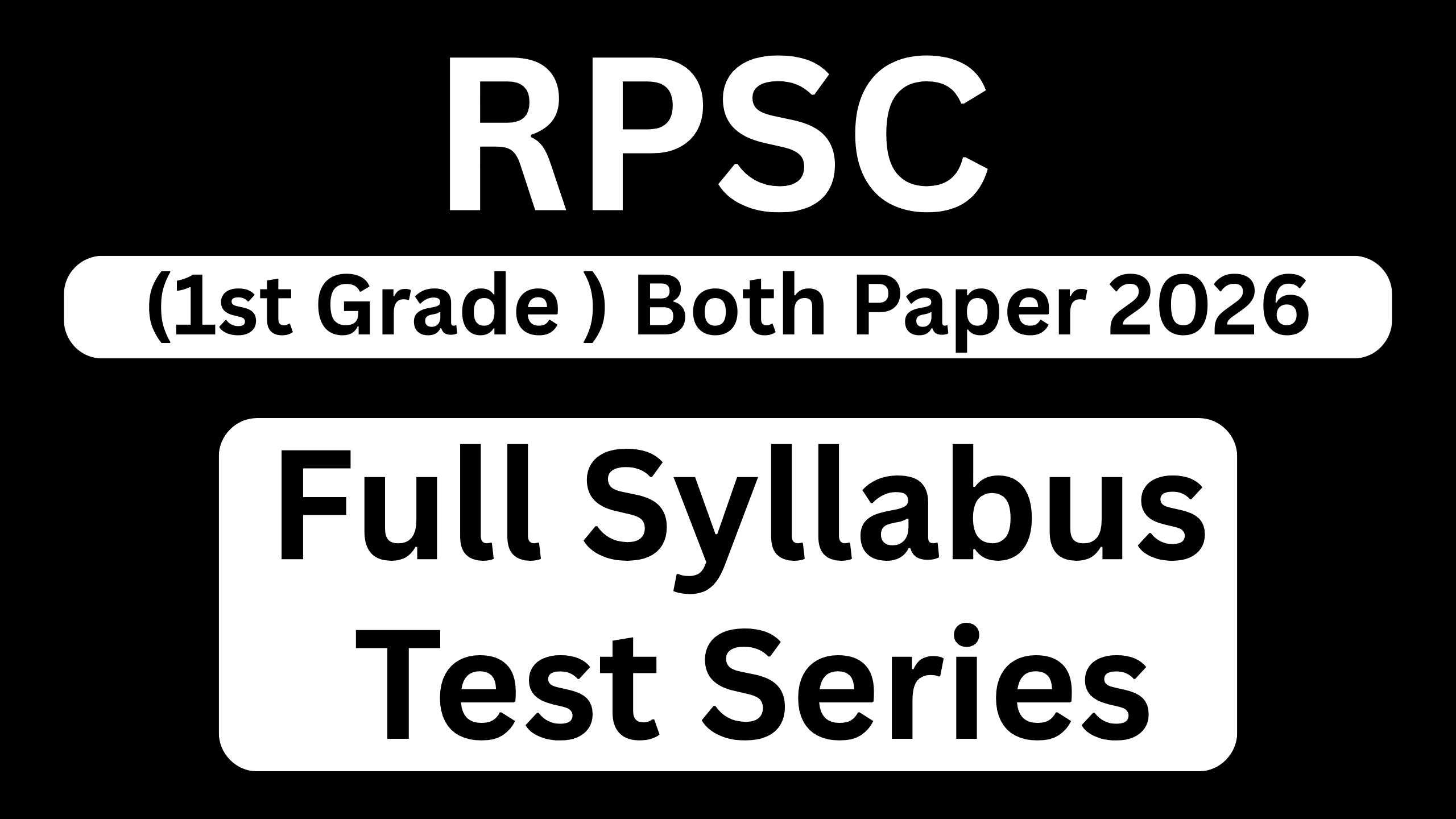 RPSC (1st Grade ) Both Paper 2026 (Full Syllabus Test Series)