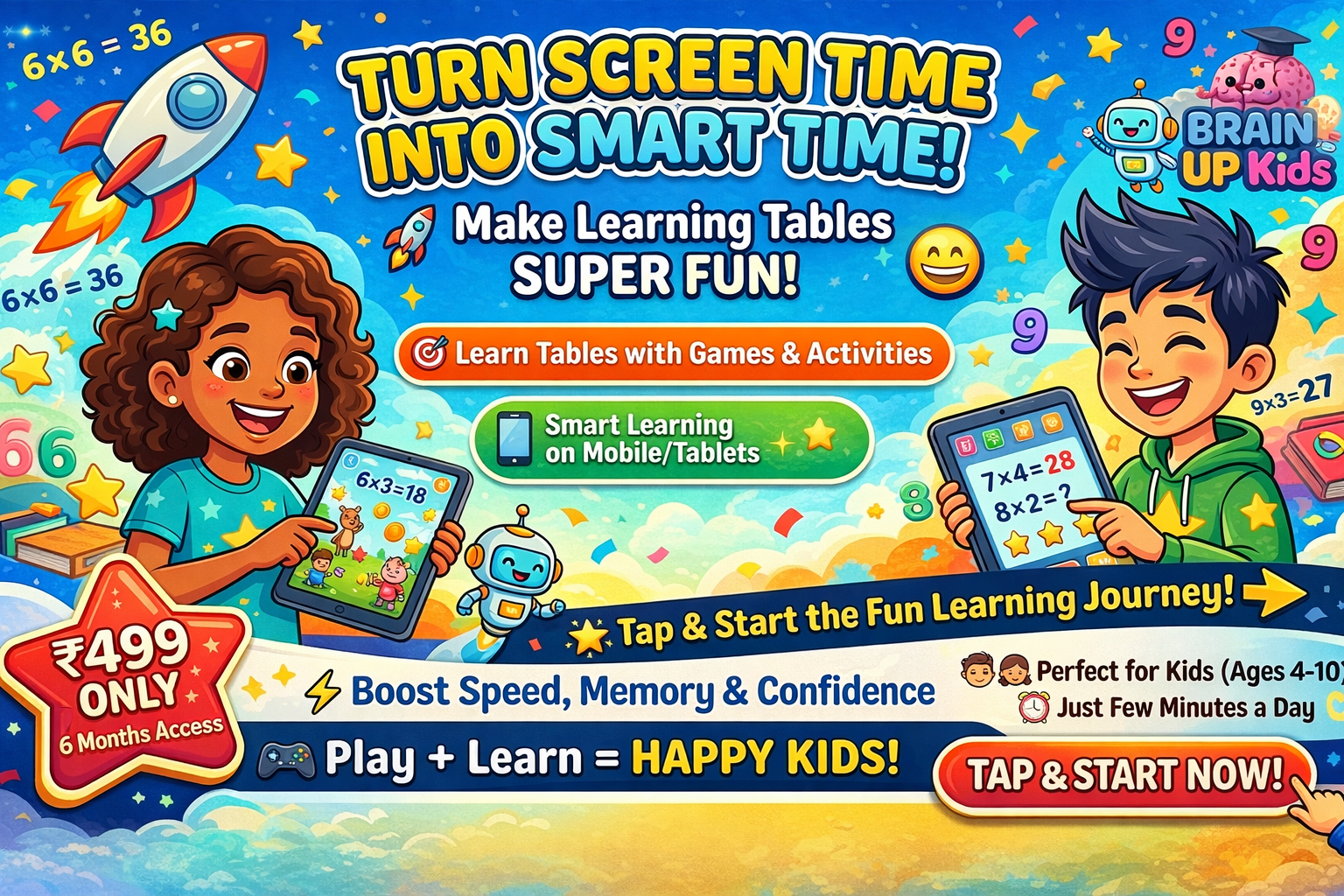 Math Tables Learning Program