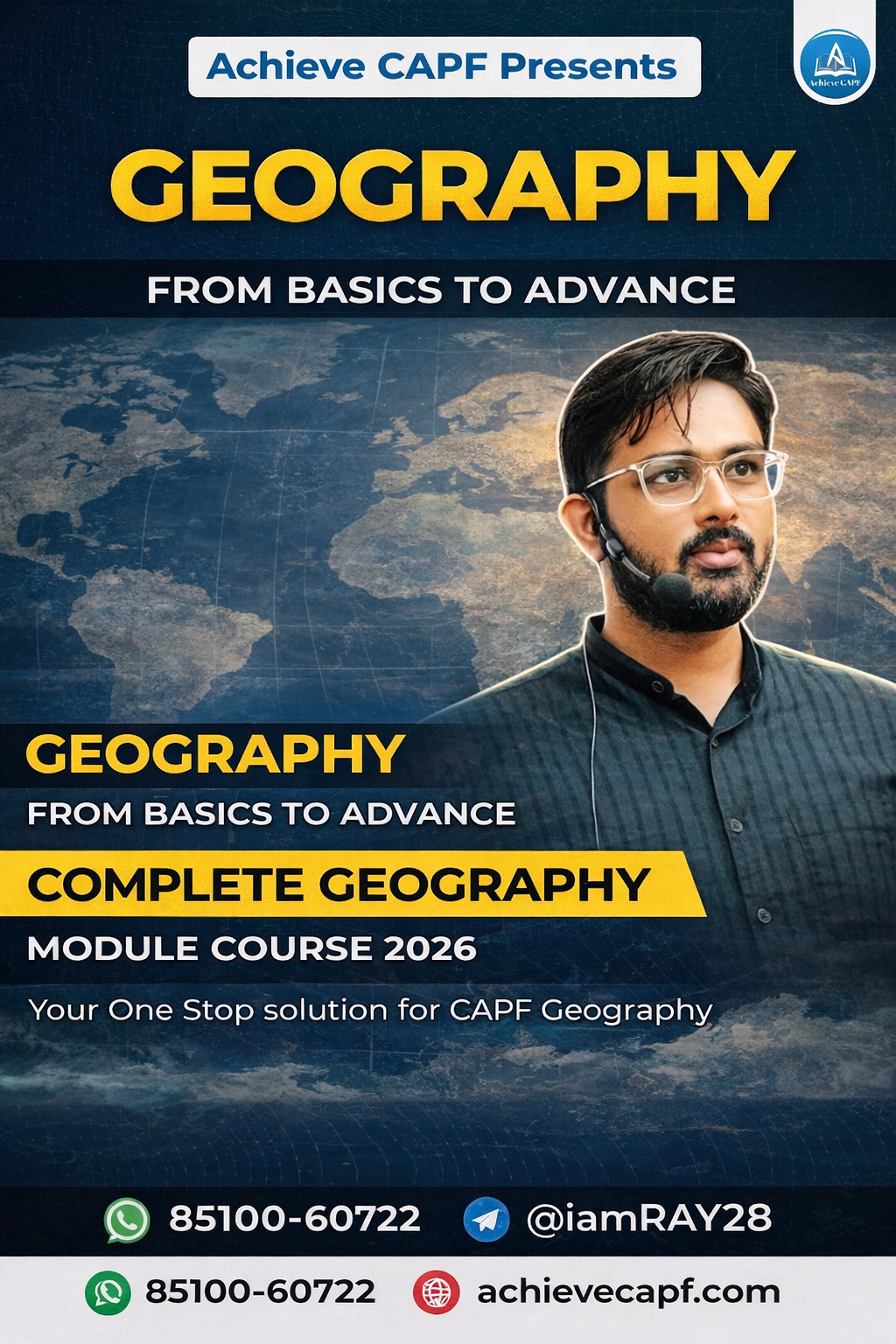  CAPF 2026 GEOGRAPHY MODULE (By RaY Sir)
