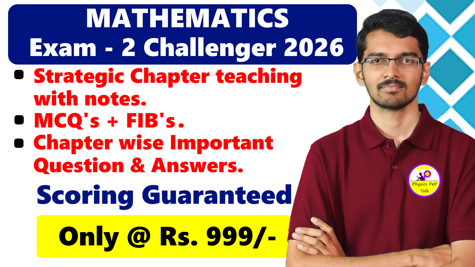 Maths EXAM 2 Challengers 2026