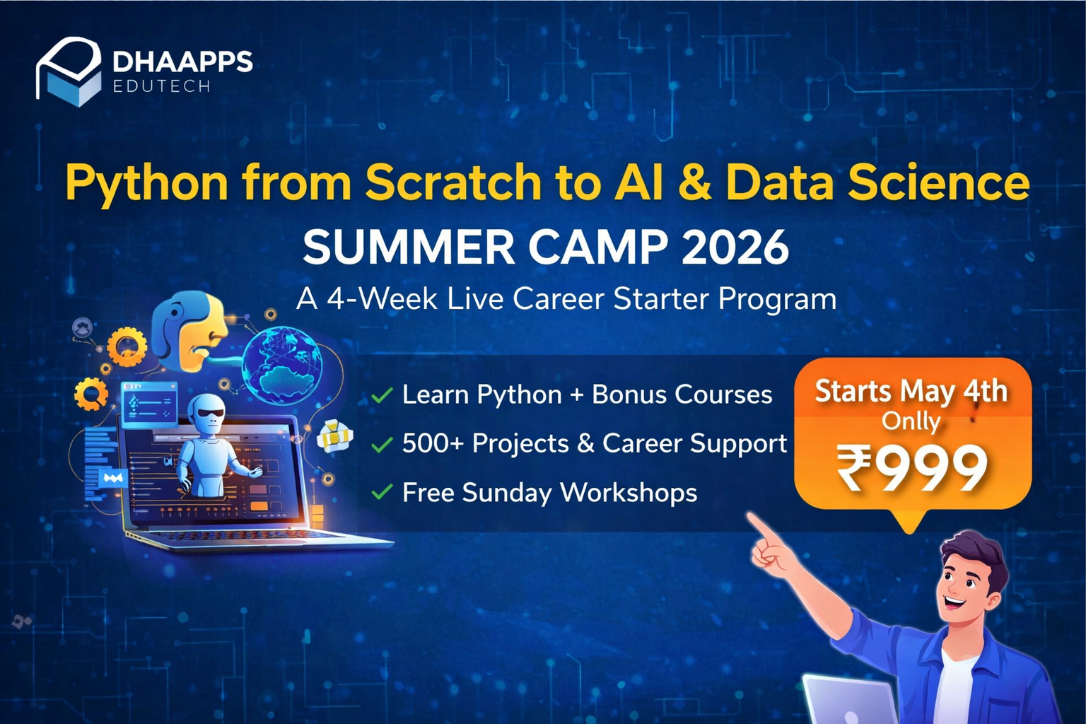Python from Scratch to AI & Data Science – Summer Camp 2026