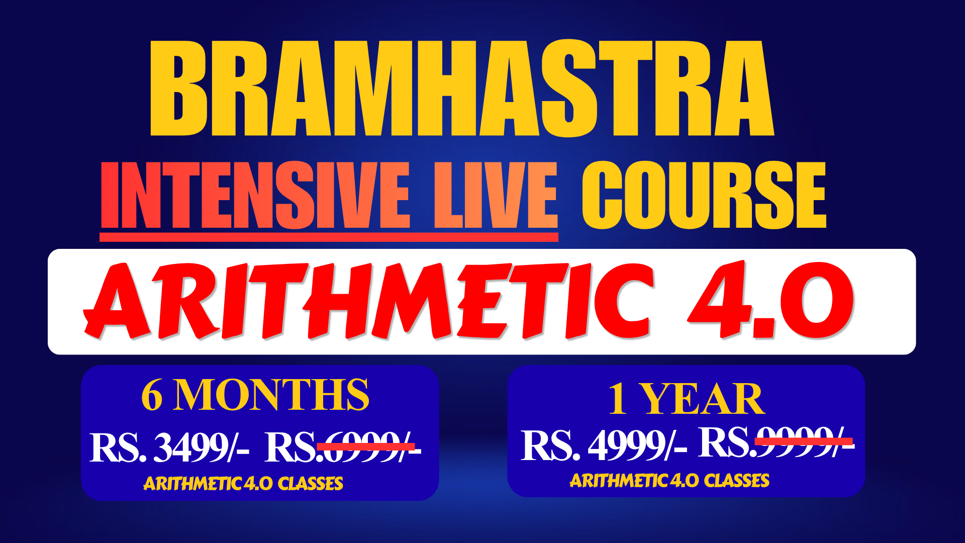 BRAMHASTRA INTENSIVE LIVE COURSE ARITHMETIC 4.O