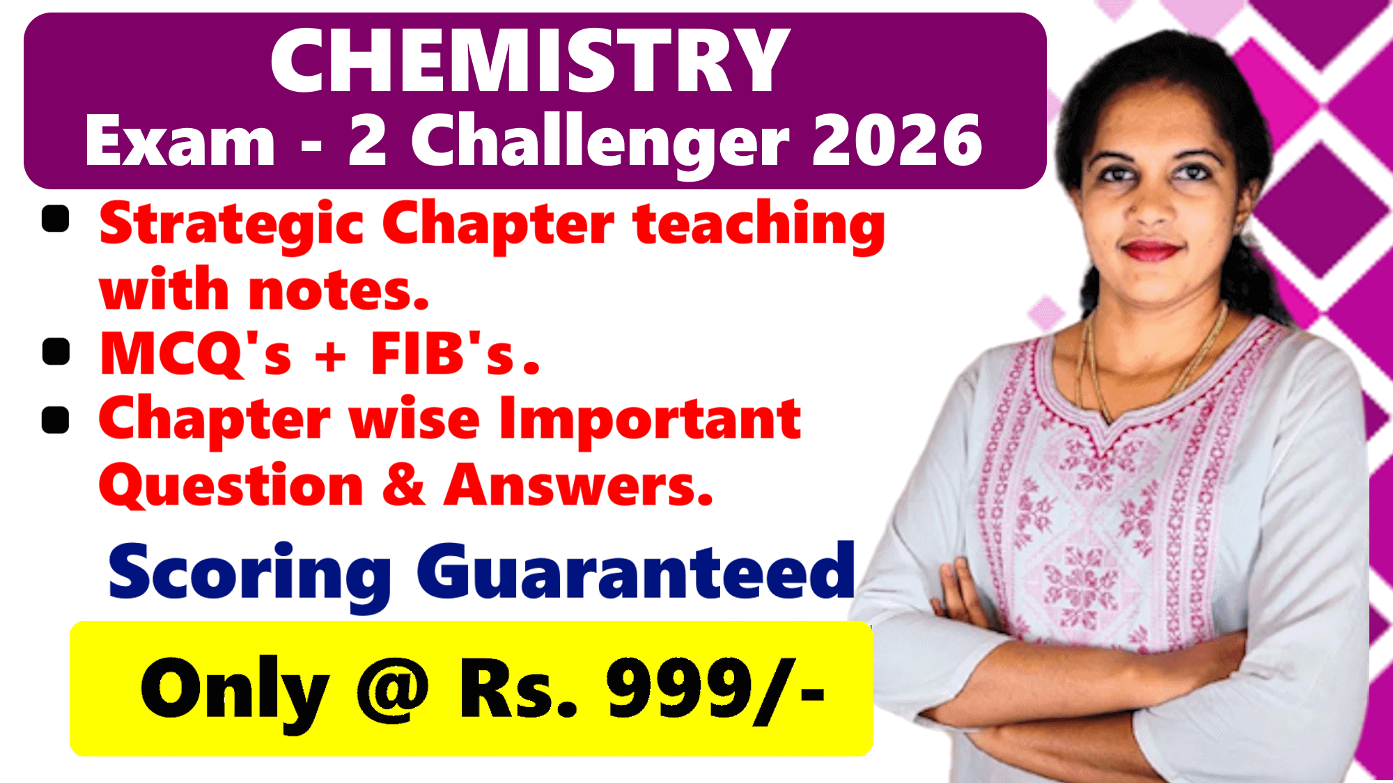Chemistry EXAM 2 Challengers 2026