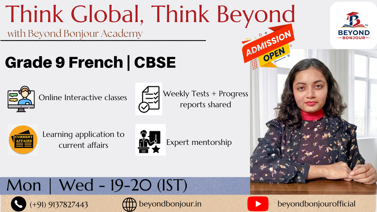 Grade 9 CBSE | French