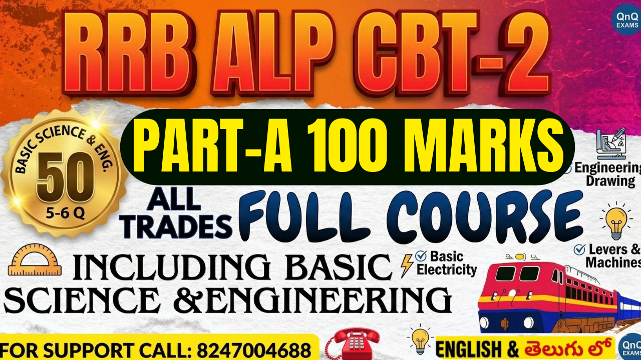 RRB ALP CBT-2 PART-A(100 MARKS) FULL BATCH