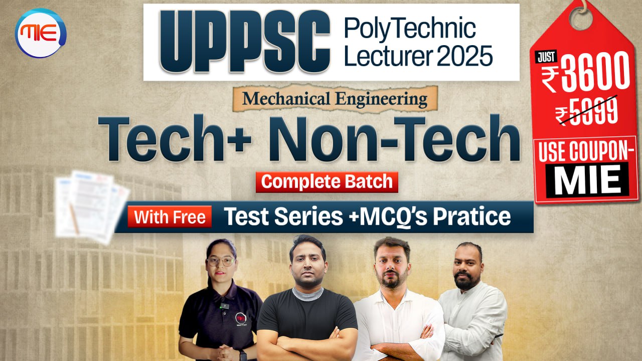 UPPSC Polytechnic Lecturer 2025 (Tech + Non-Tech)