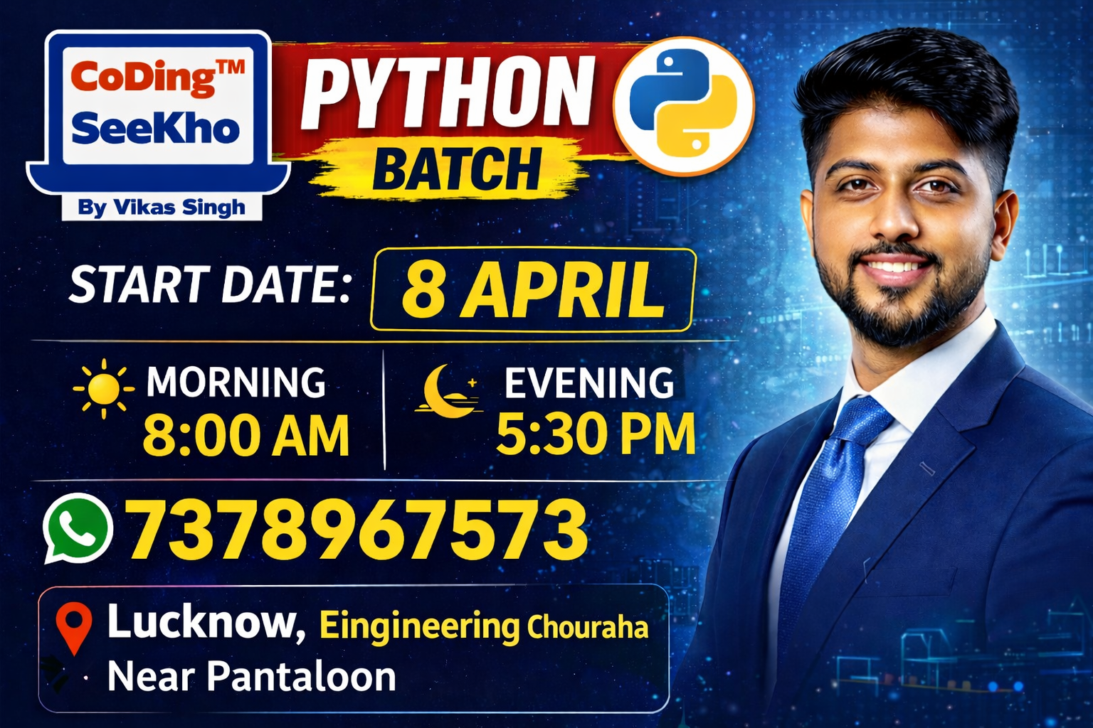 08 April Lucknow B1: Python Programming 