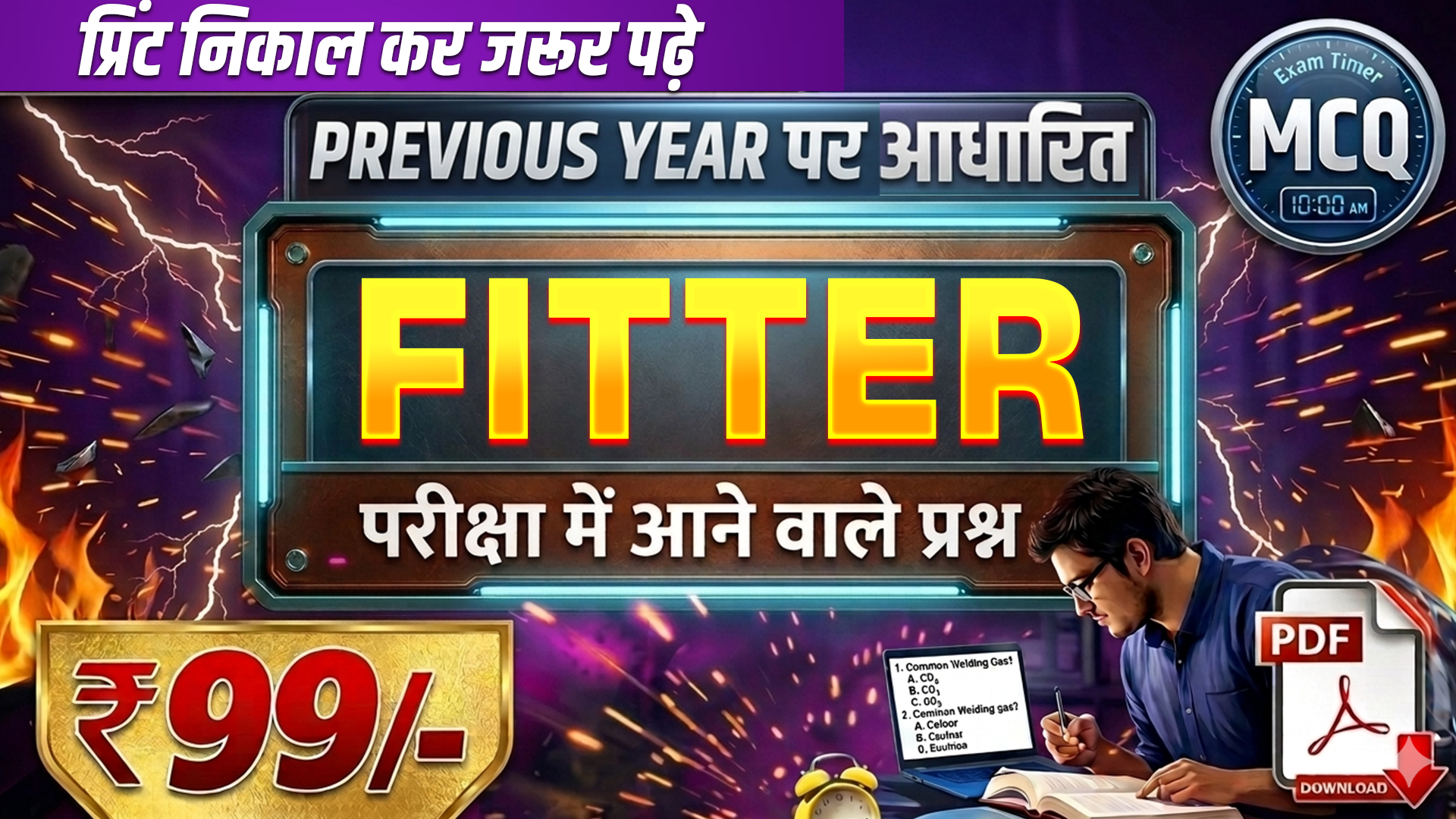 CITS FITTER (फिटर) Mcq Pdf