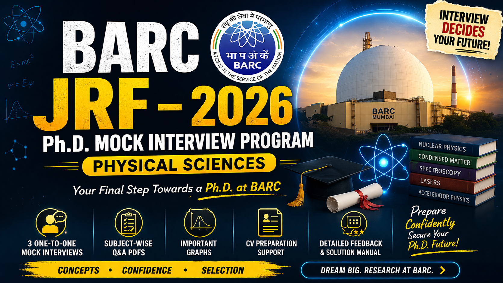 BARC JRF – 2026 Ph.D. Mock Interview Program (Physical Sciences)