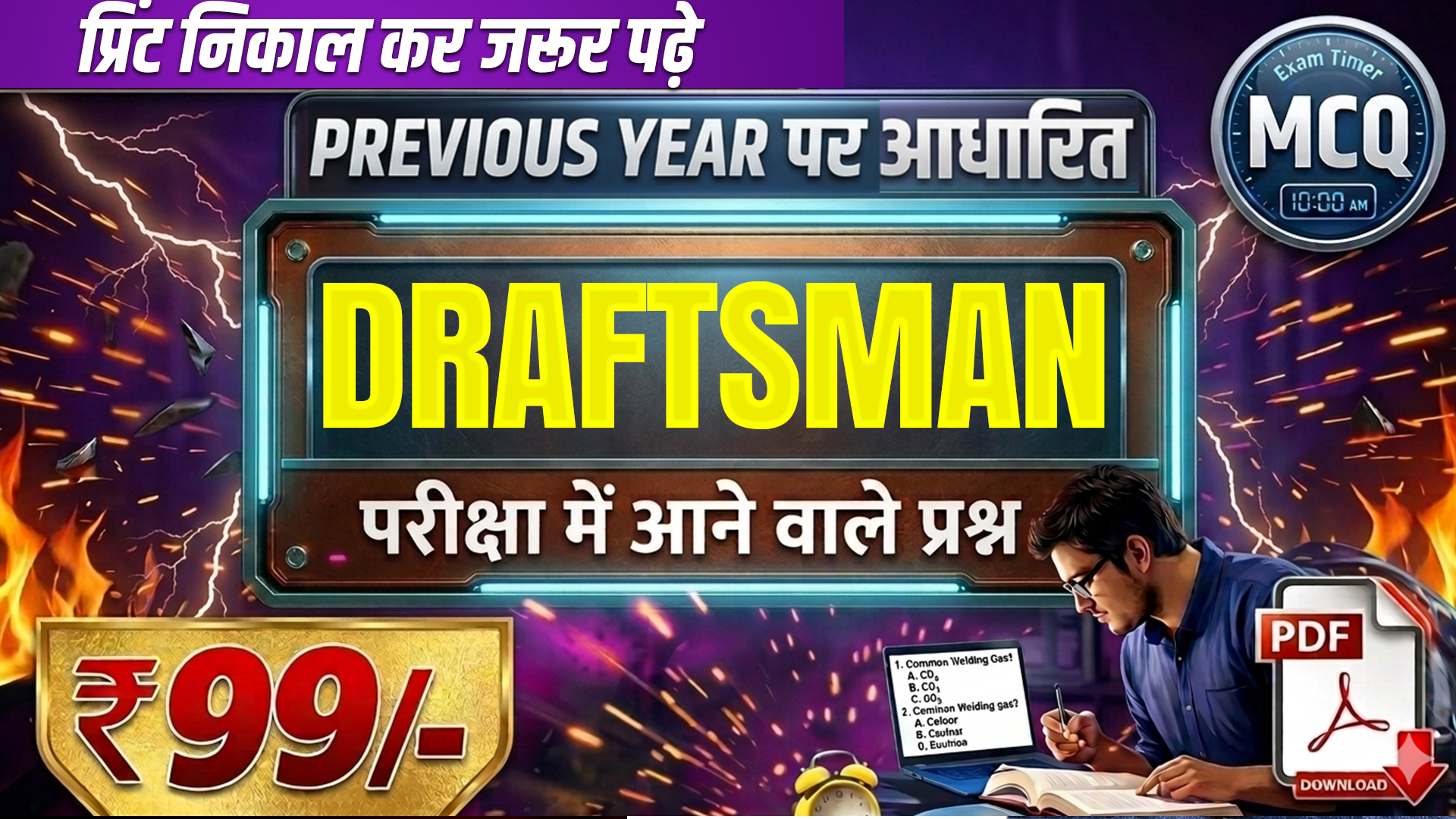 CITS DRAFTSMAN CIVIL & MECH Mcq Pdf