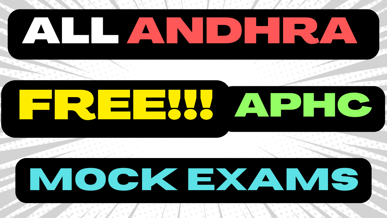 ALL ANDHRA FREE APHC MOCK EXAMS