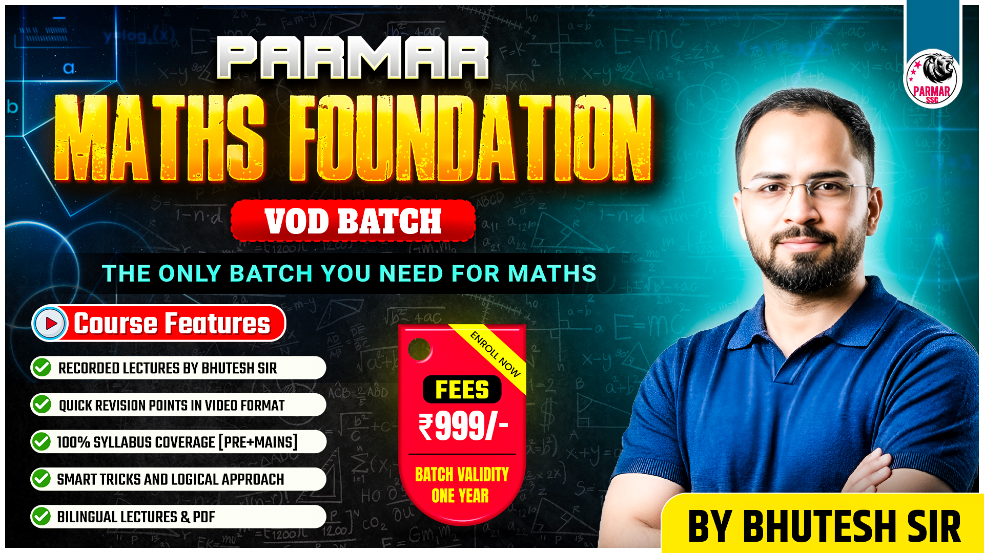 PARMAR'S MATHS FOUNDATION VOD BATCH*
