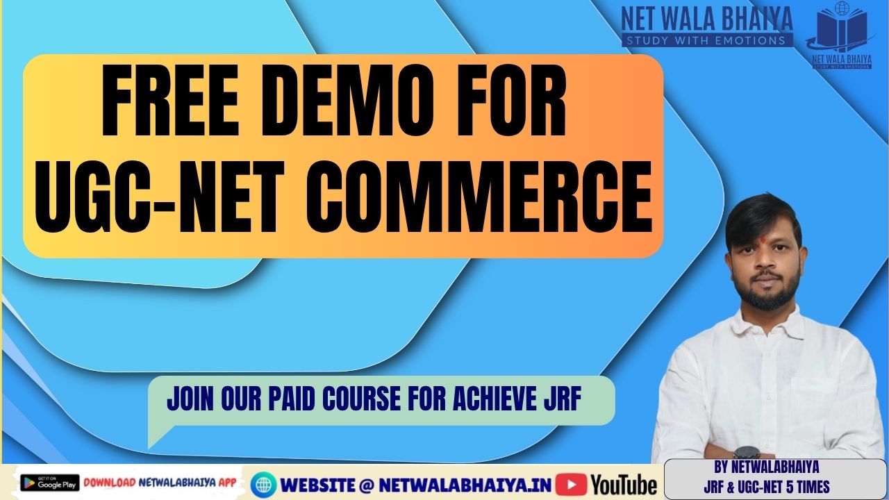 FREE DEMO FOR UGC-NET COMMERCE