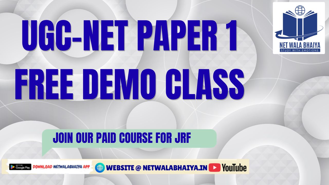 FREE DEMO FOR UGC-NET PAPER 1