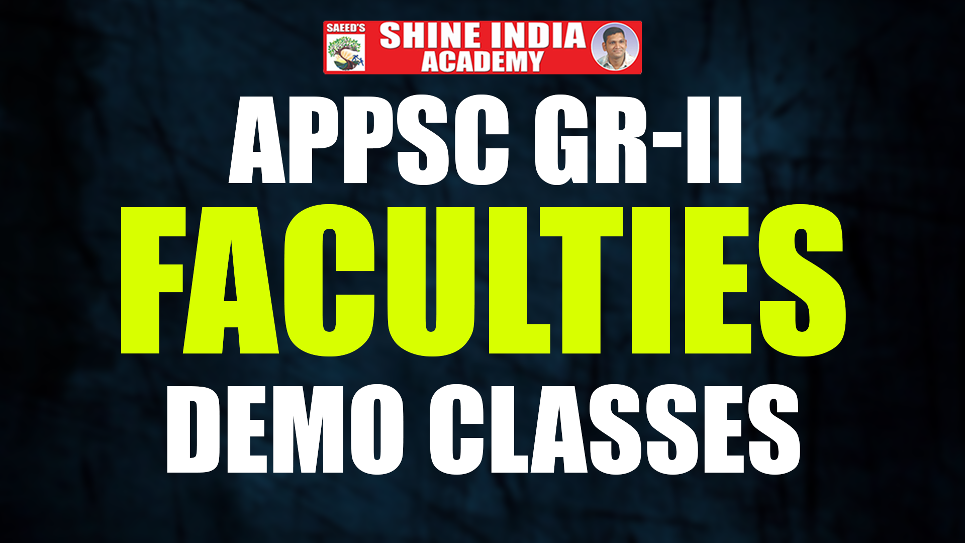 Demo Classes For Group-II