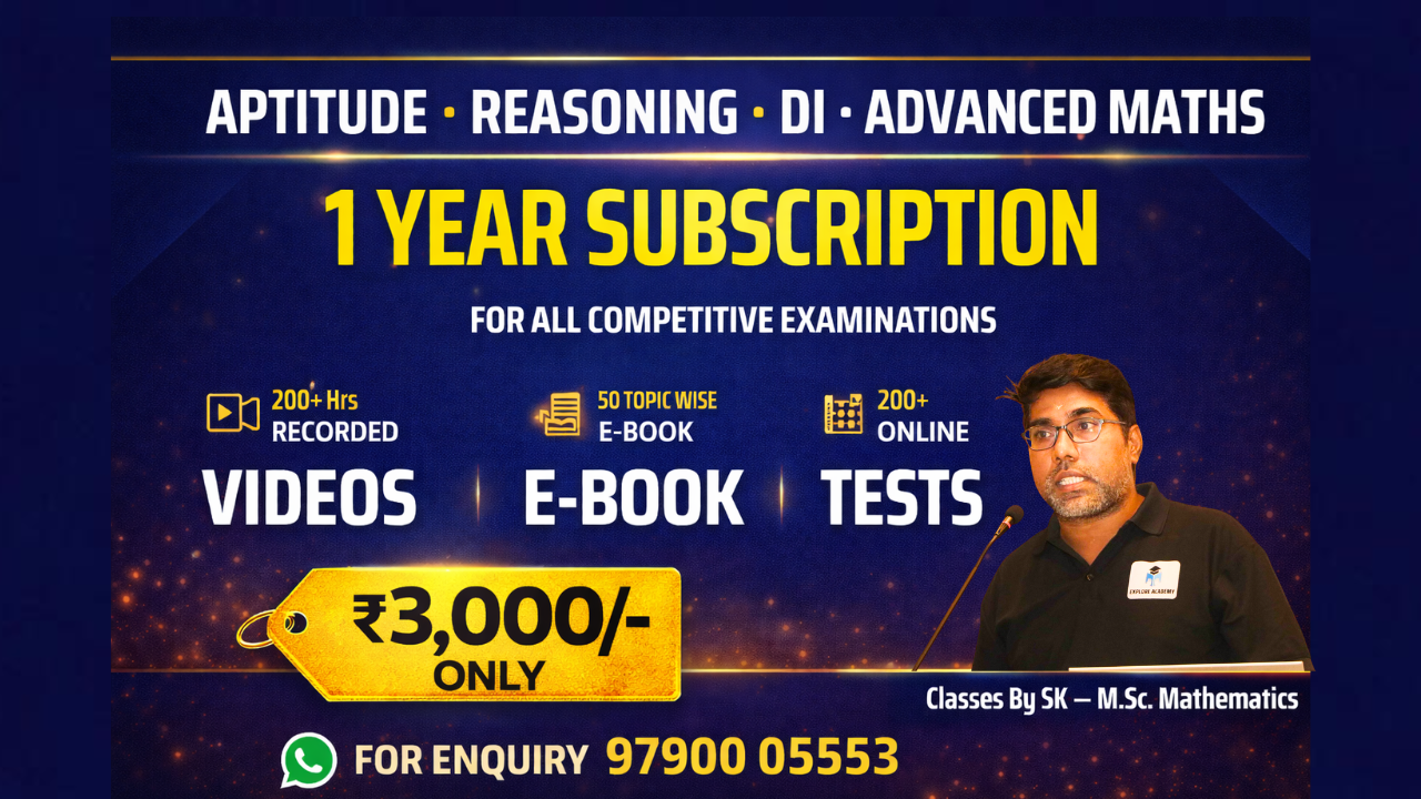 🎓 Aptitude Master Course By SK - 🏆1 Year Validity 