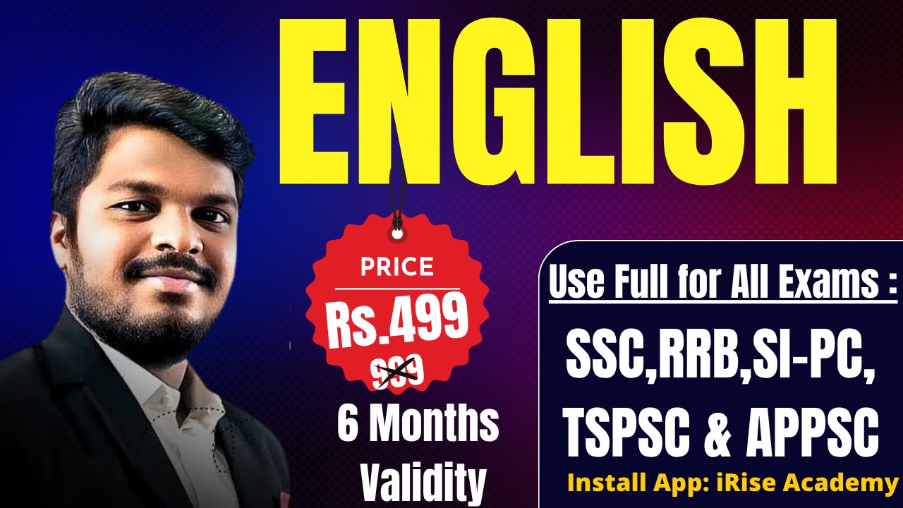 English By Sandeep Sir (SI/PC, SSC, Groups & Bank Exams) - 6 Months