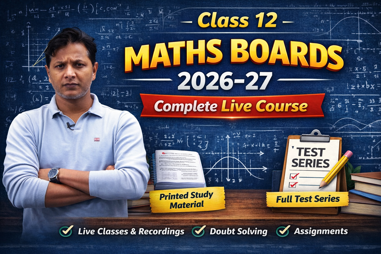 Class 12 Maths Boards 2026–27 | Complete Live Course