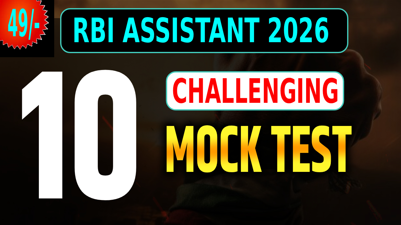 RBI Assistant 2026 | Challenging Mock Test 10  