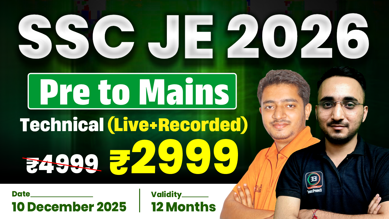 SSC JE PRE to Mains 2026 (Tech only)