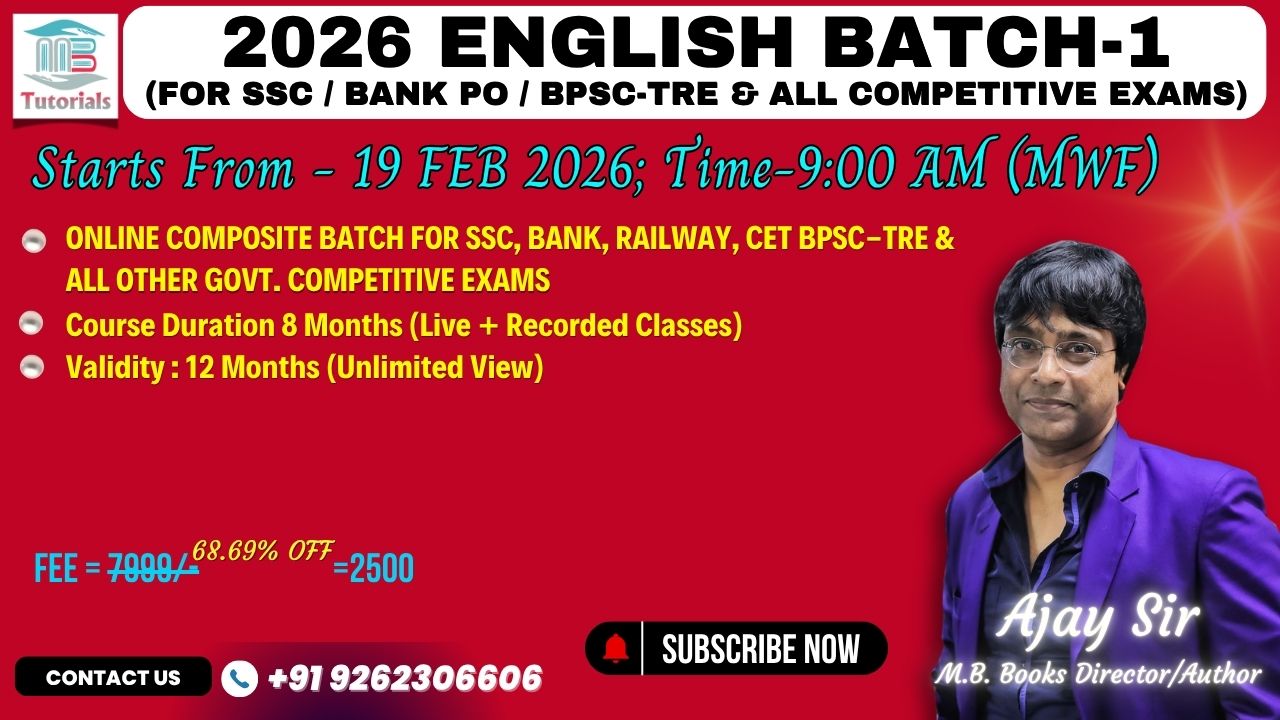 2026 ENGLISH BATCH-1 (MWF 9:00 AM)