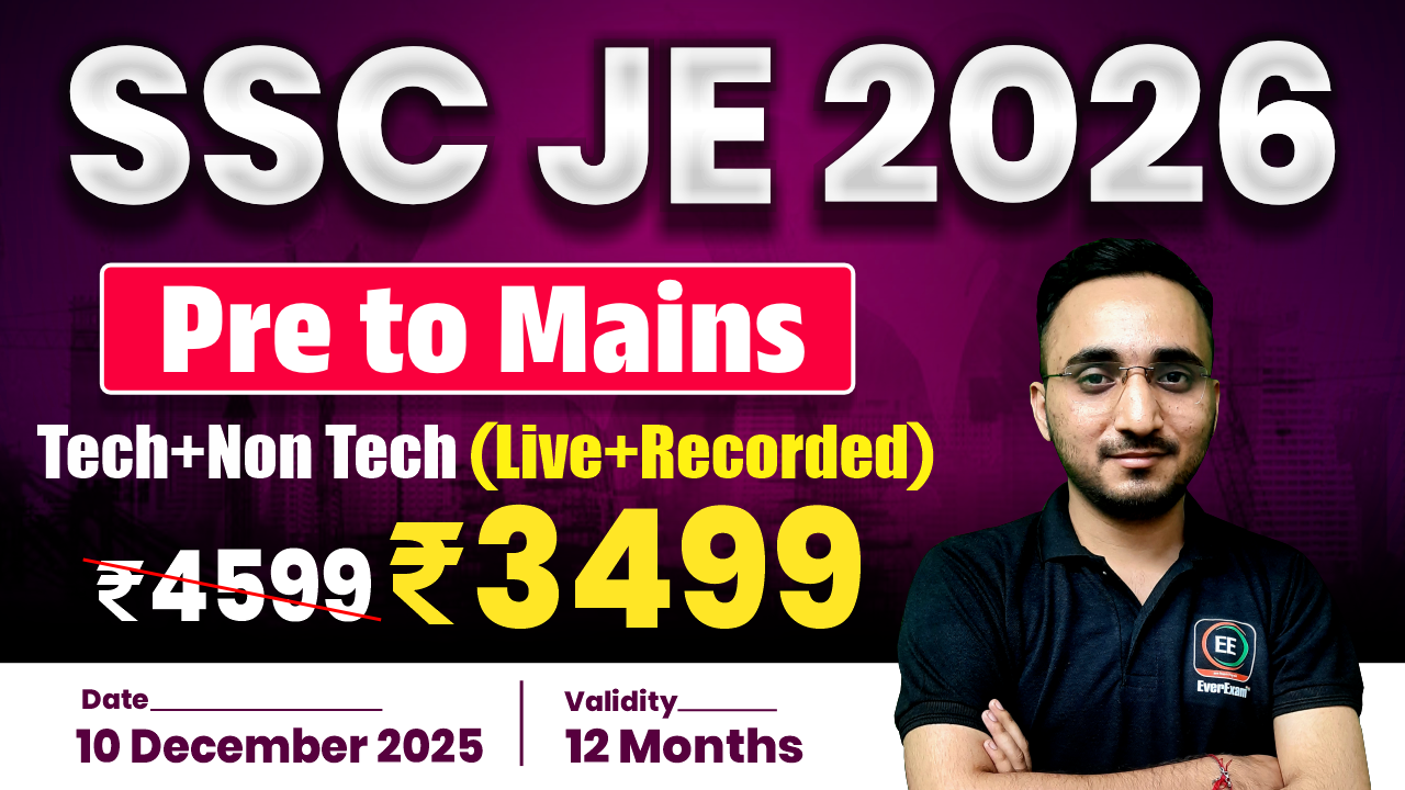 SSC JE PRE to Mains 2026 (Tech + Non Tech) 