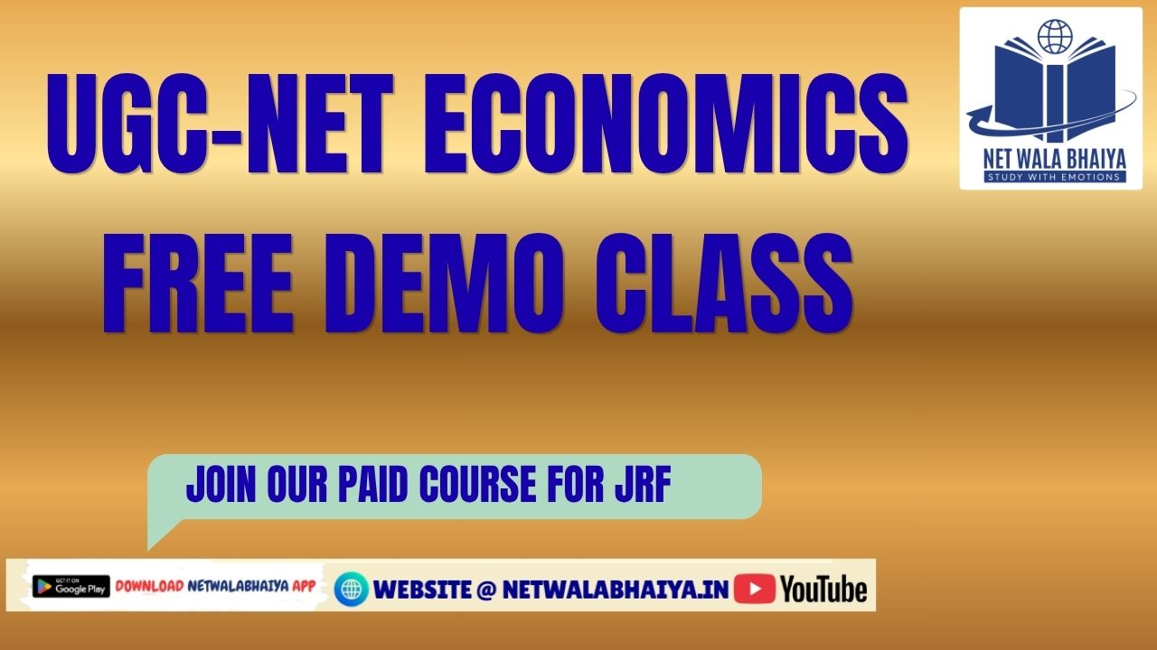 FREE DEMO UGC-NET ECONOMICS