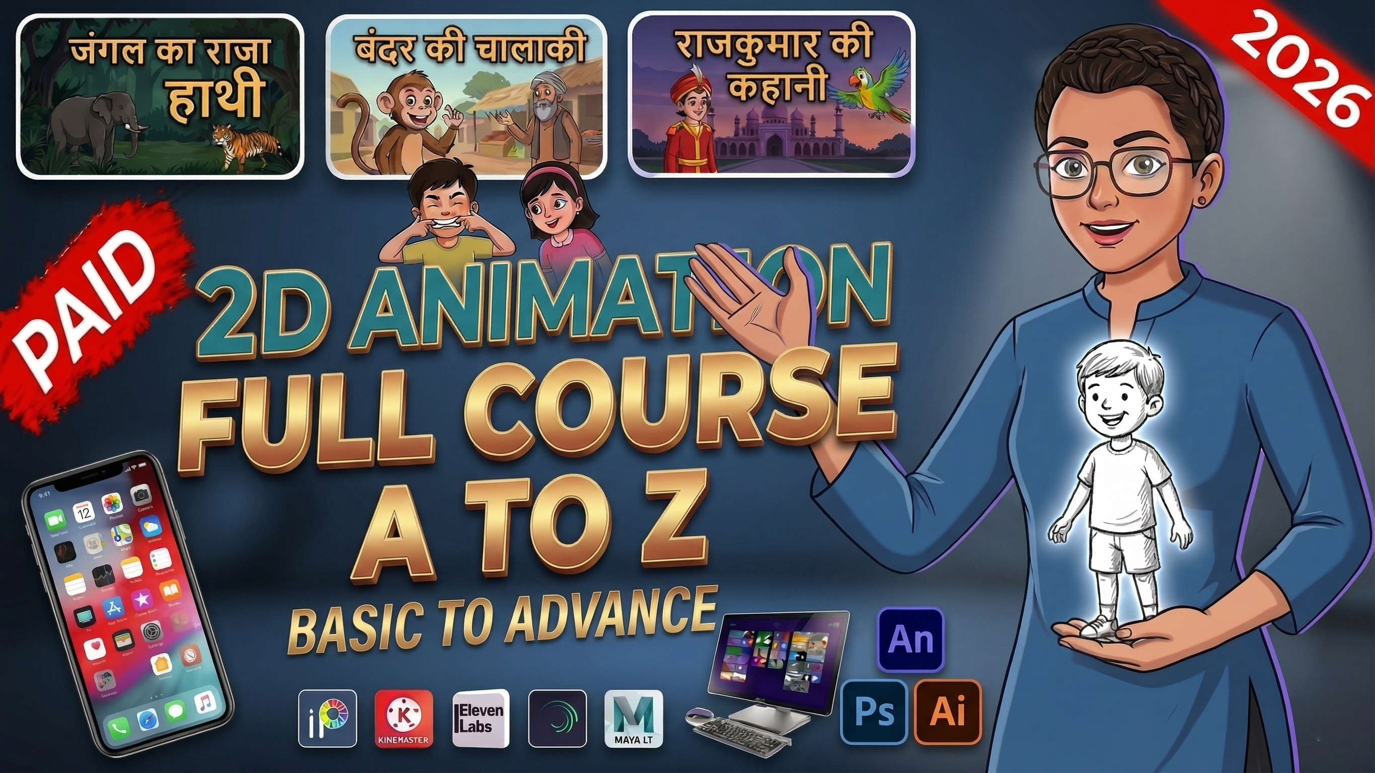 2d Animation Mobile & Laptop Full Course 