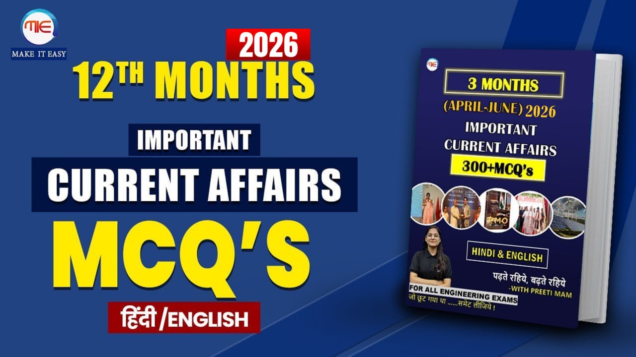   12 Months Current Affairs MCQ's 2026