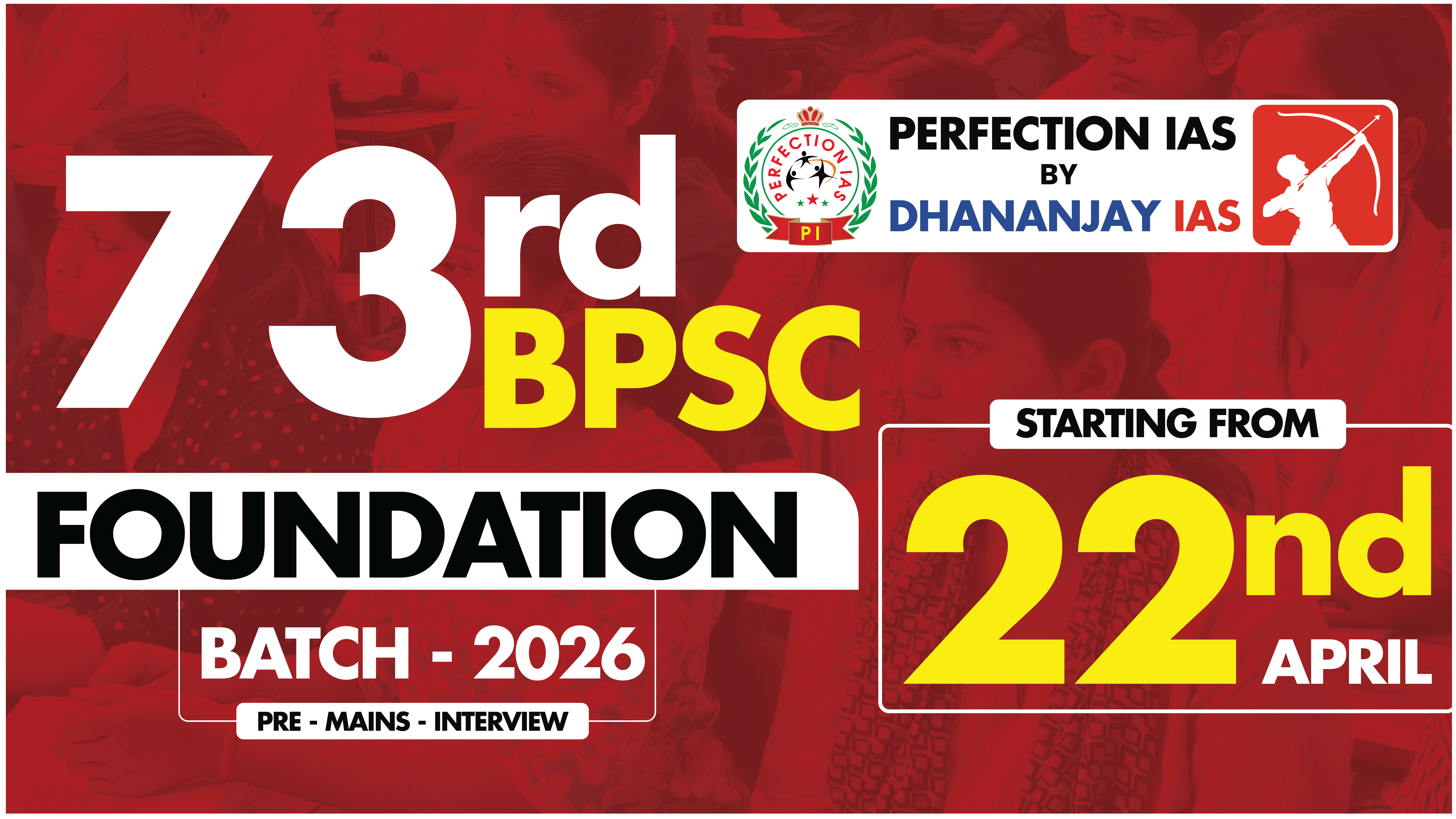 (22 April 2026 )73rd बी पी एस सी फाउंडेशन बैच हिंदी माध्यम 