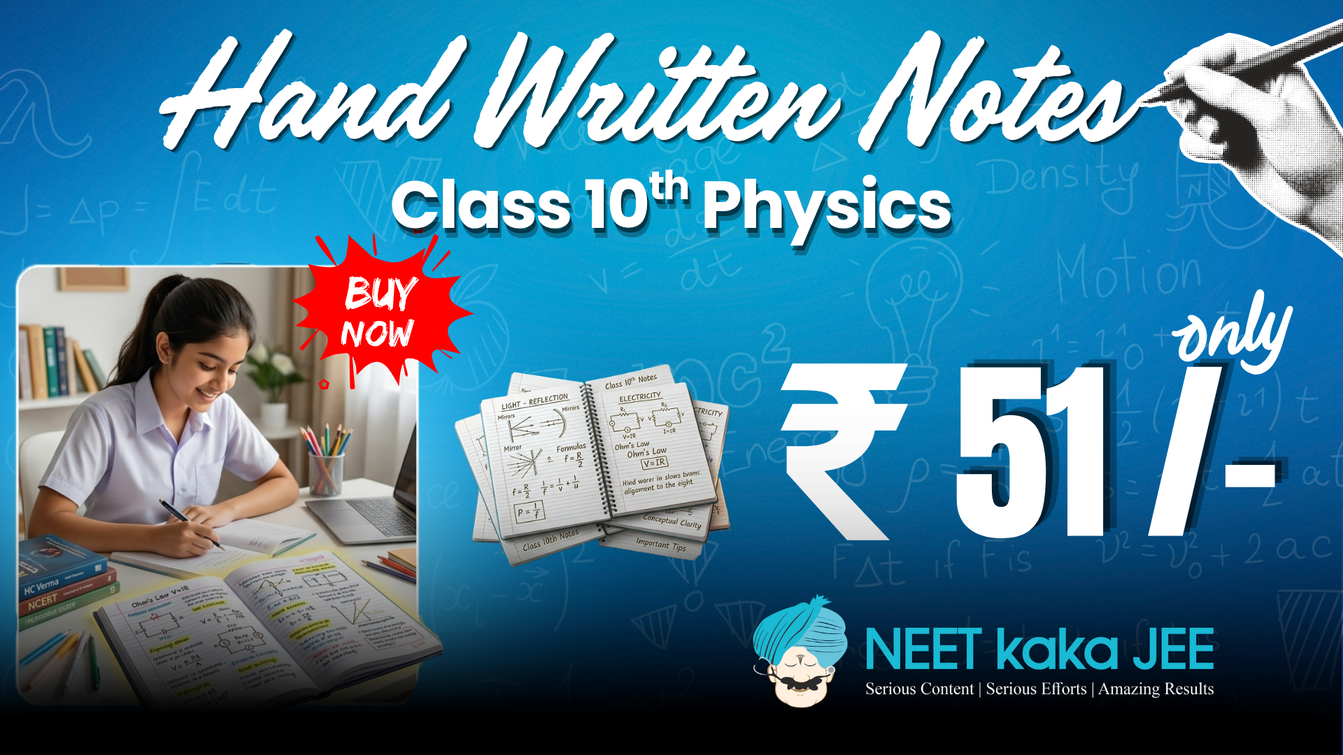 Hand Written Notes – Class 10th Physics