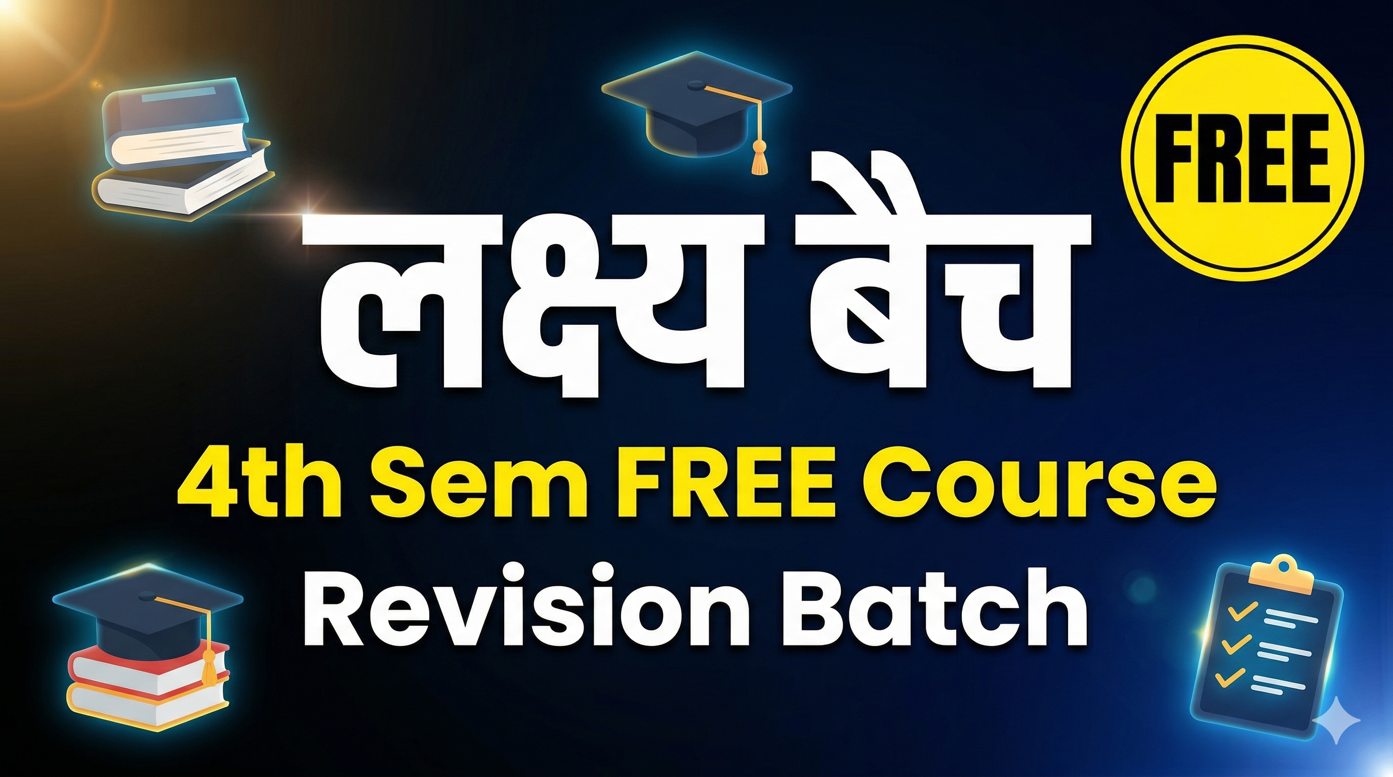 लक्ष्य बैच : 4th Sem Free Course | Revision Batch