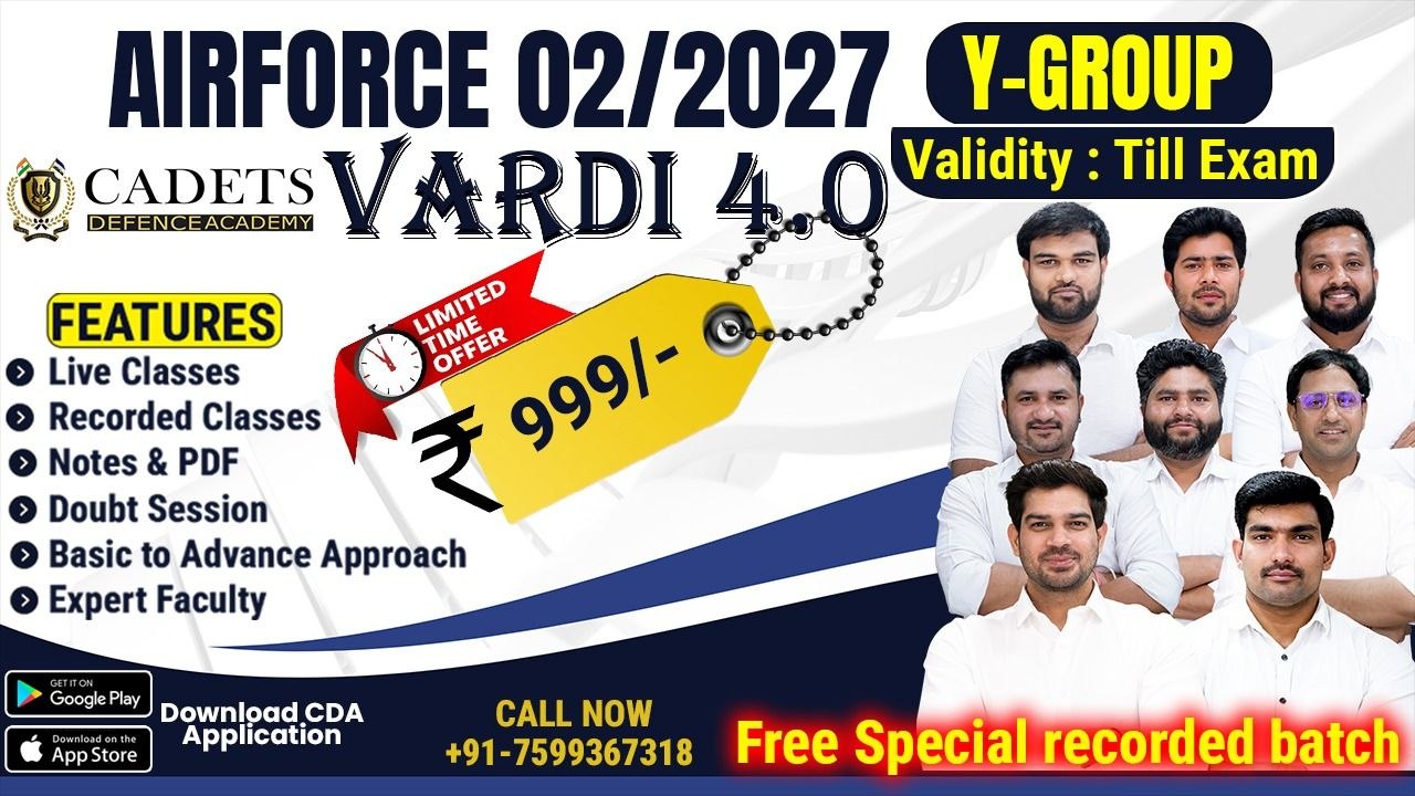 Air Force 02/2027 Y Group & Medical Assistant | Vardi 4.0 Batch