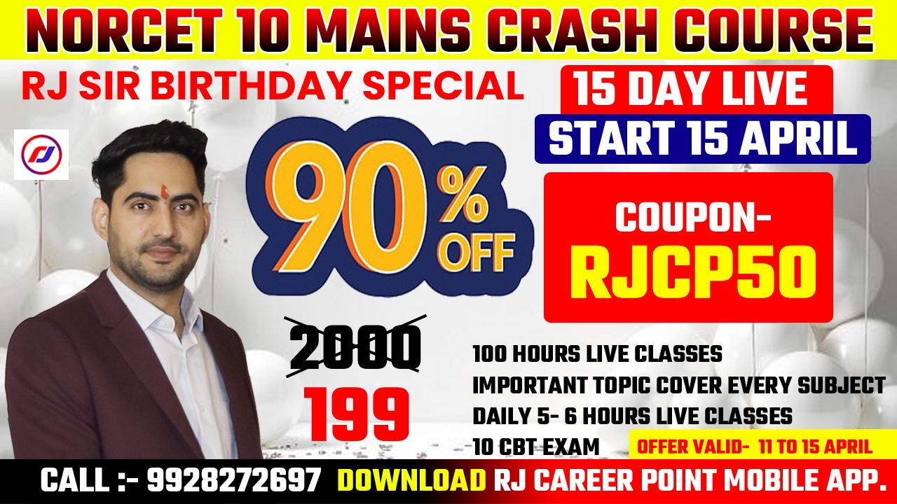 NORCET-10 Mains CRASH Course