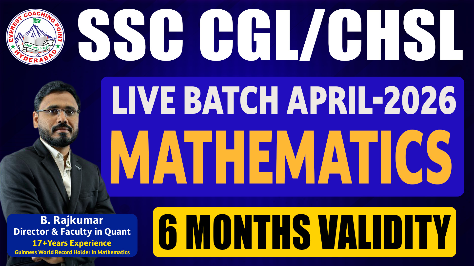 MATHS APRIL SSC LIVE BATCH - 2026 (6 MONTHS VALIDITY)