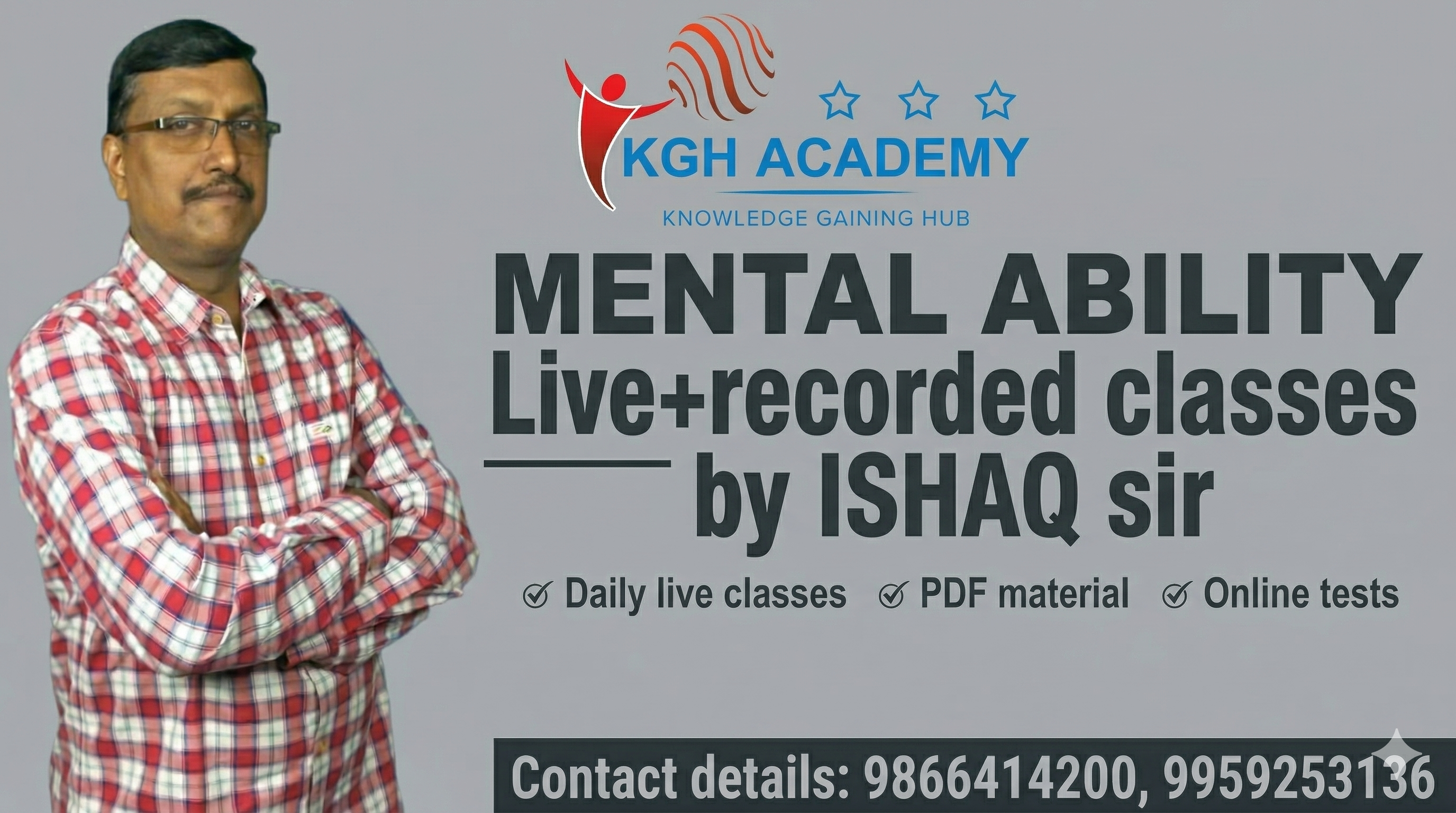 MENTAL ABILITY LIVE+RECORDED CLASSES BY ISHAQ SIR