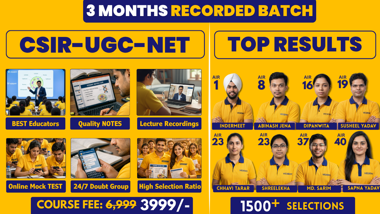 CSIR-NET Life Science (3 Months Recorded Batch)