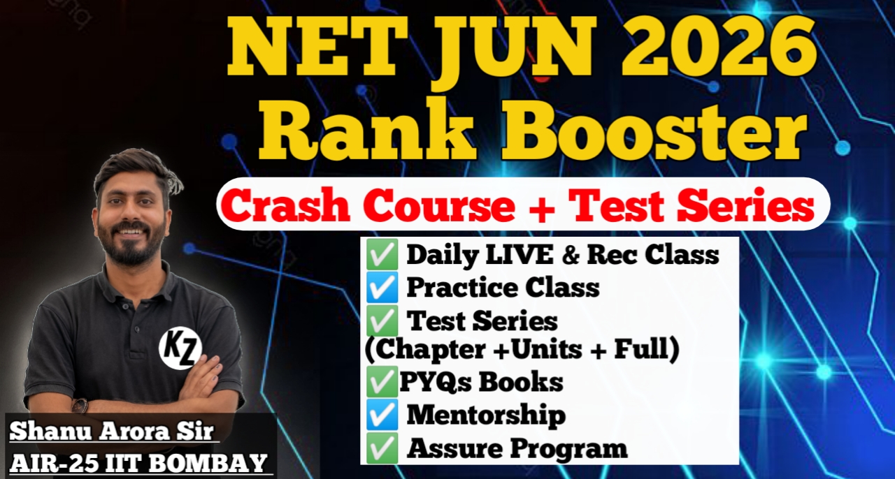 NET JUNE 2026 :  Rank Booster Crash Course (15th April) 