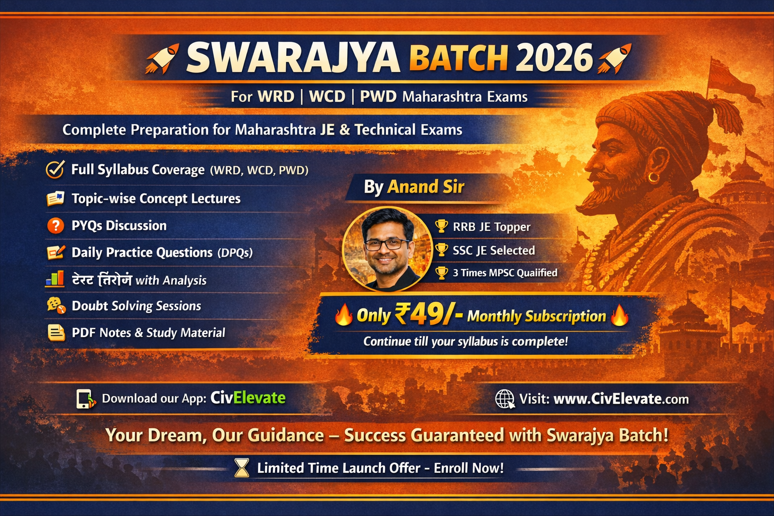 Maharashtra JE Swaraj Batch