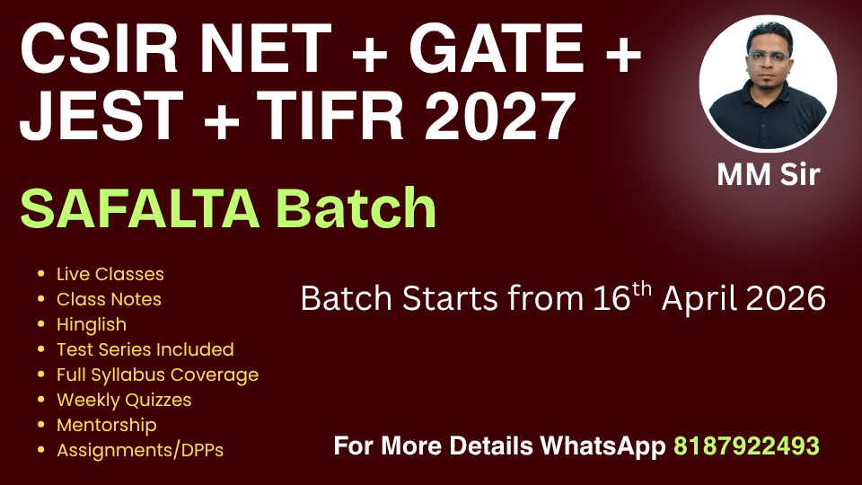 CSIR NET + GATE 2027 Physics SAFALTA Batch
