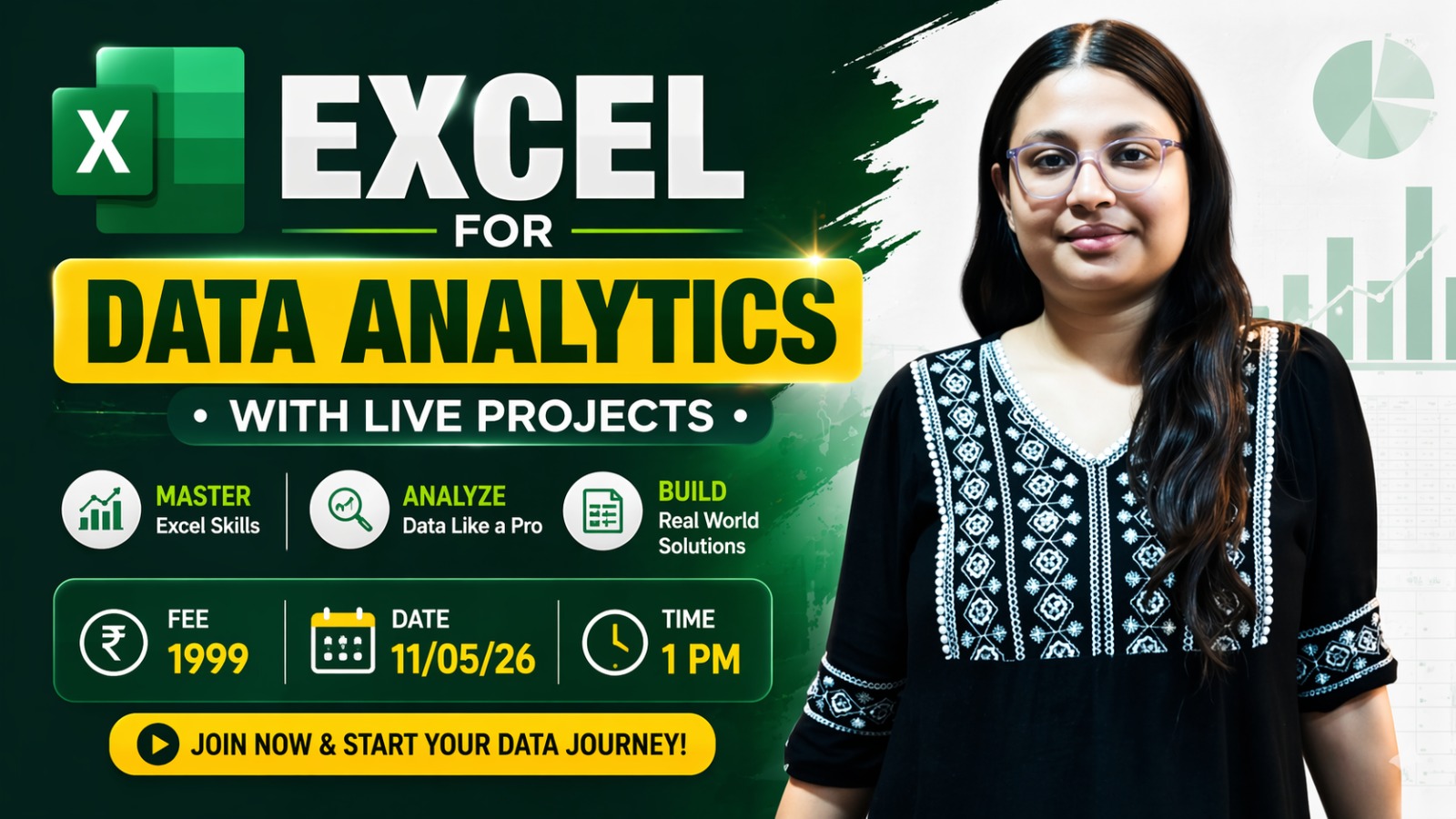Excel(Live Classes) 11-05-26 1:00PM